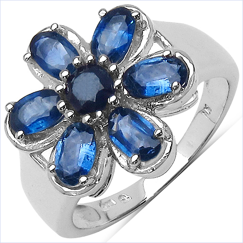 Sapphire-2.43 Carat Genuine Blue Sapphire .925 Sterling Silver Ring