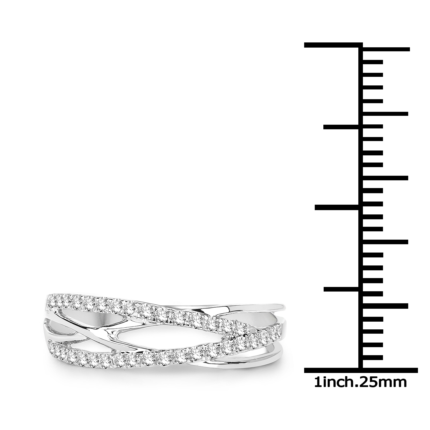 0.26 Carat Genuine White Diamond 14K White Gold Ring (G-H Color, SI1-SI2 Clarity)