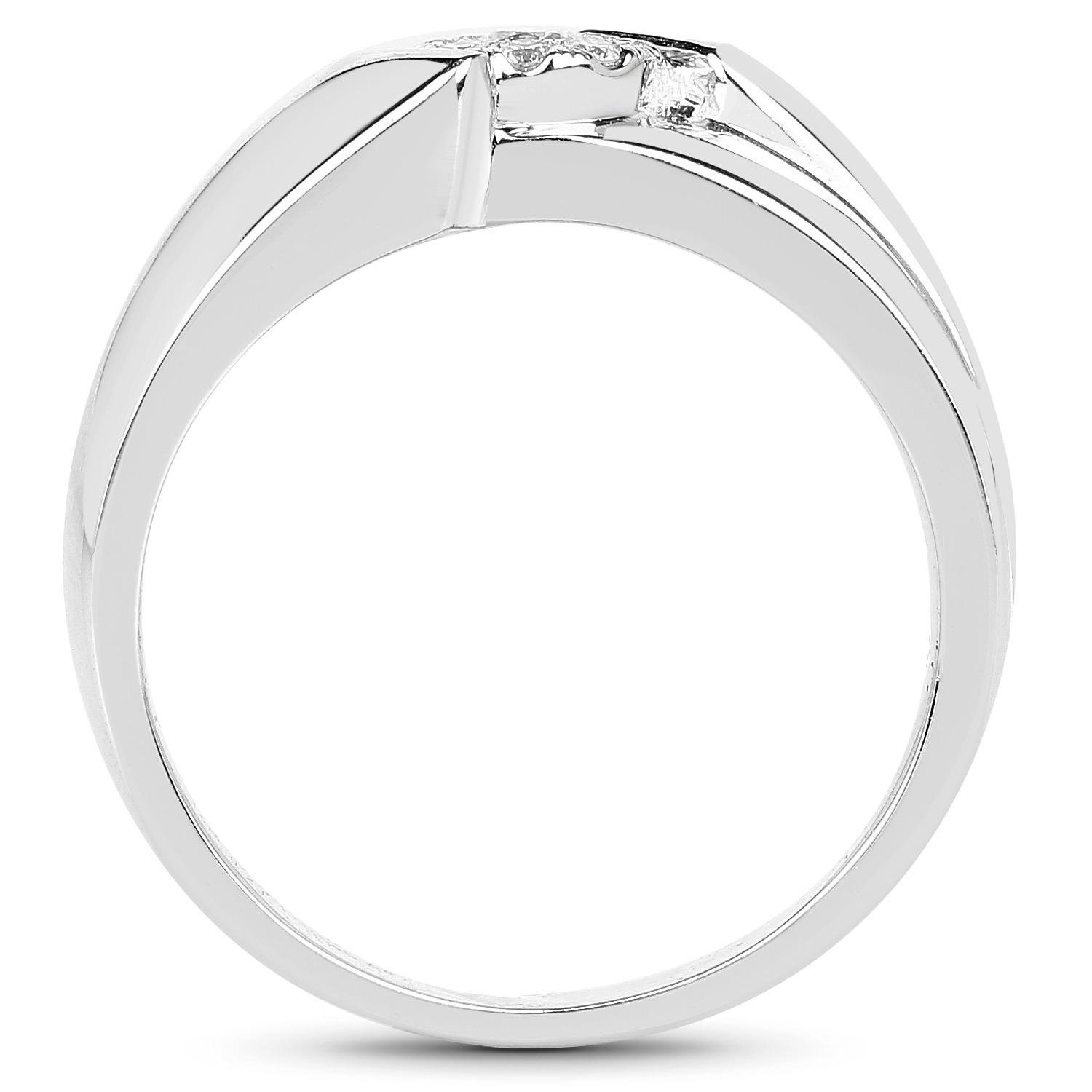 0.23 Carat Genuine White Diamond 14K White Gold Ring (G-H Color, SI1-SI2 Clarity)