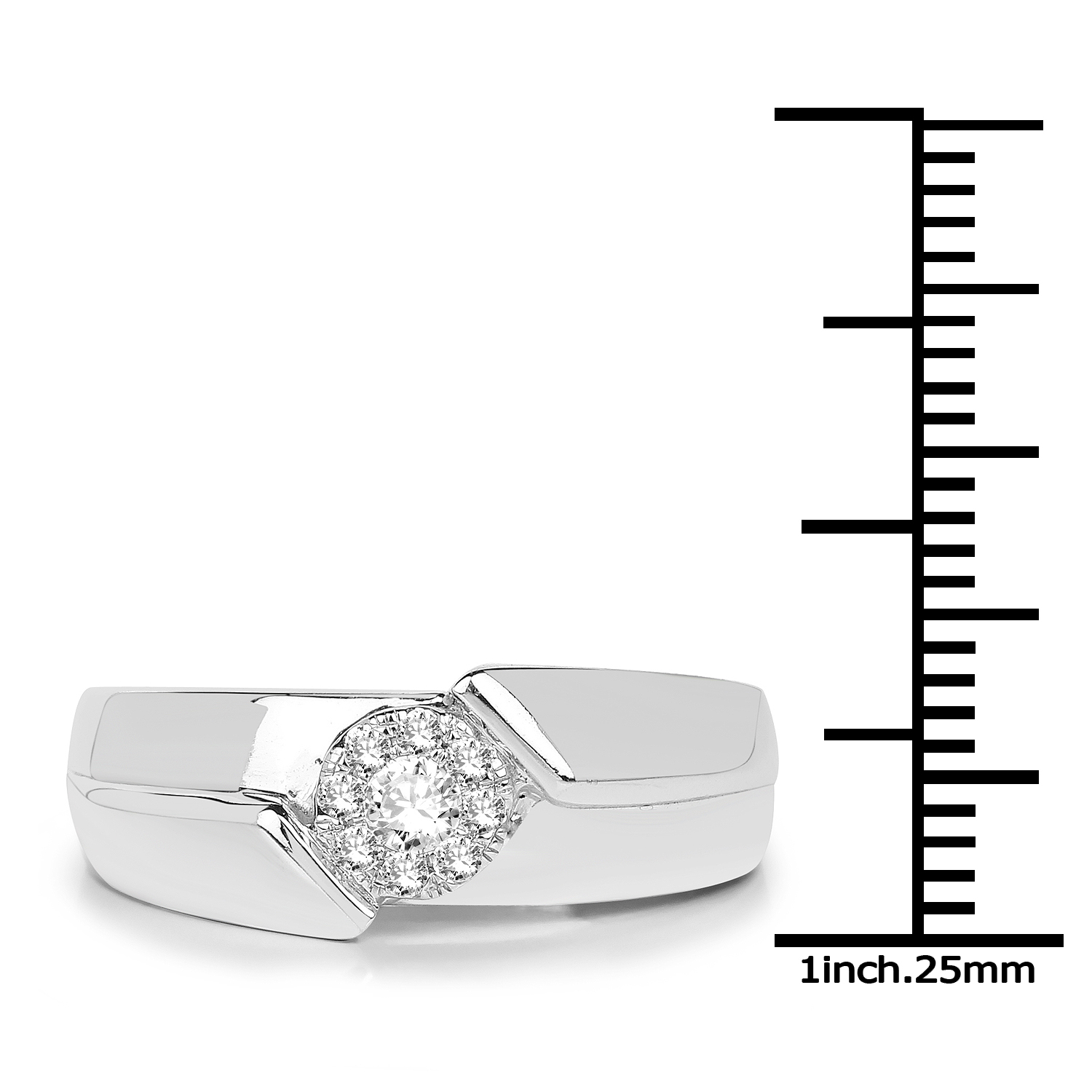 0.23 Carat Genuine White Diamond 14K White Gold Ring (G-H Color, SI1-SI2 Clarity)