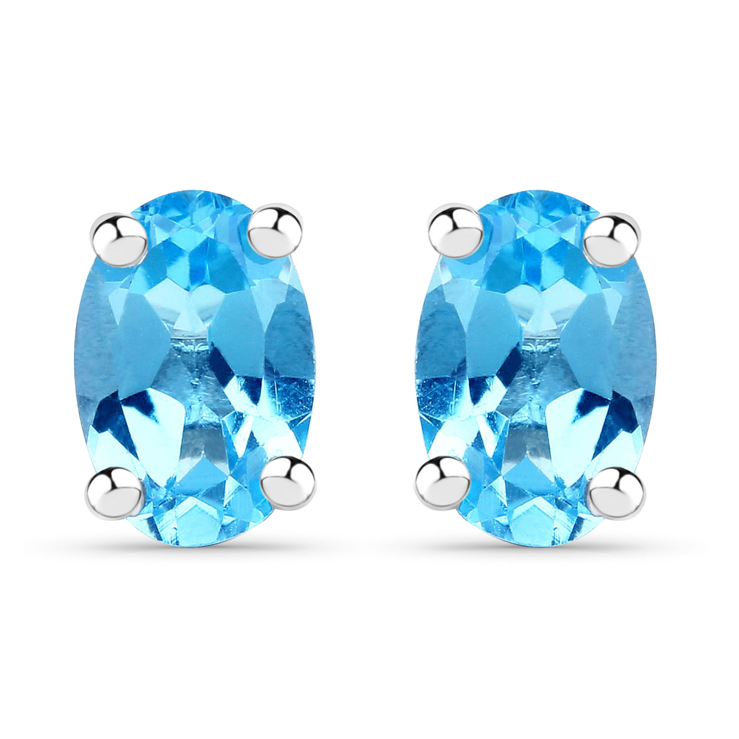 1.30 Carat Genuine Blue Topaz .925 Sterling Silver Ring