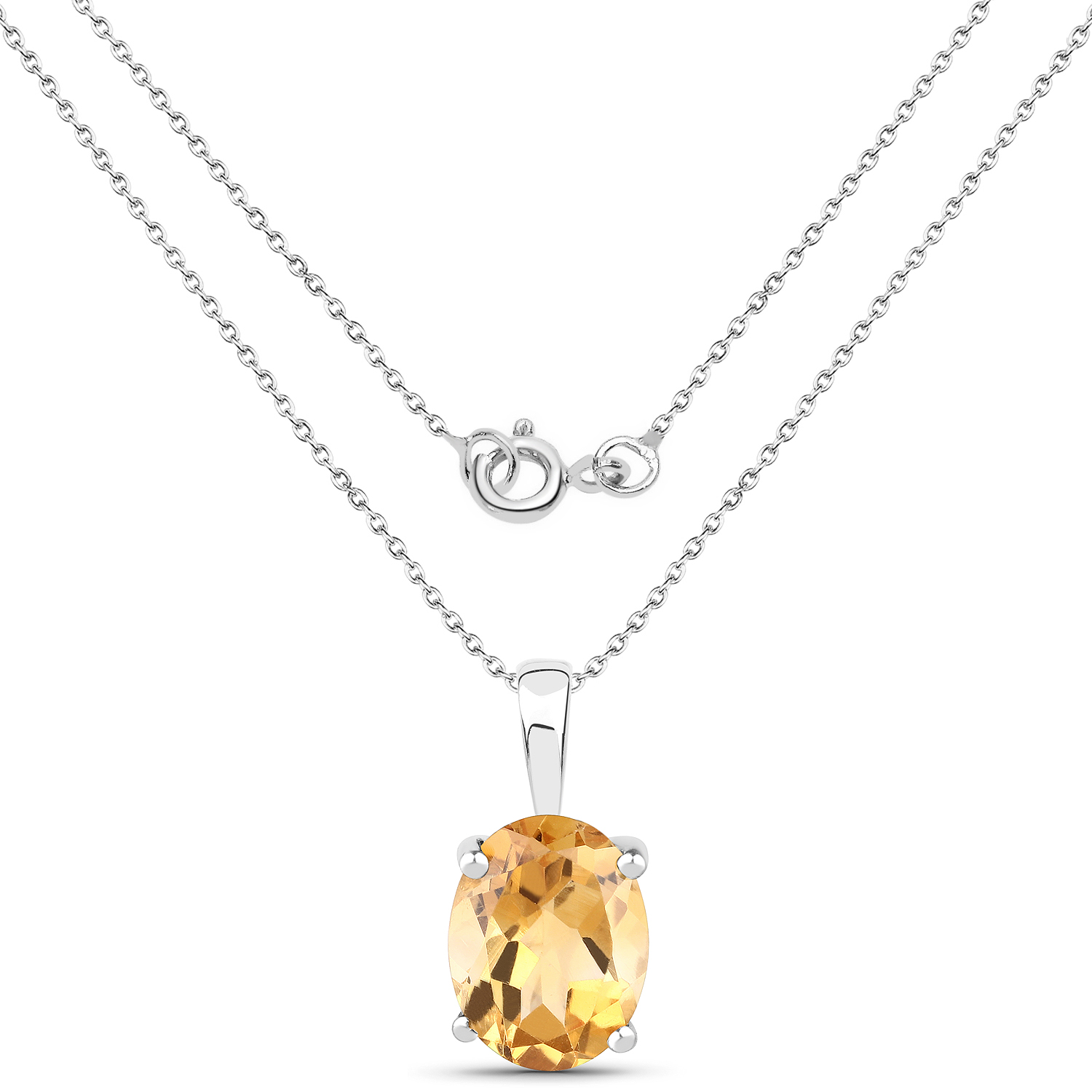 3.28 Carat Genuine Citrine .925 Sterling Silver Jewelry Set