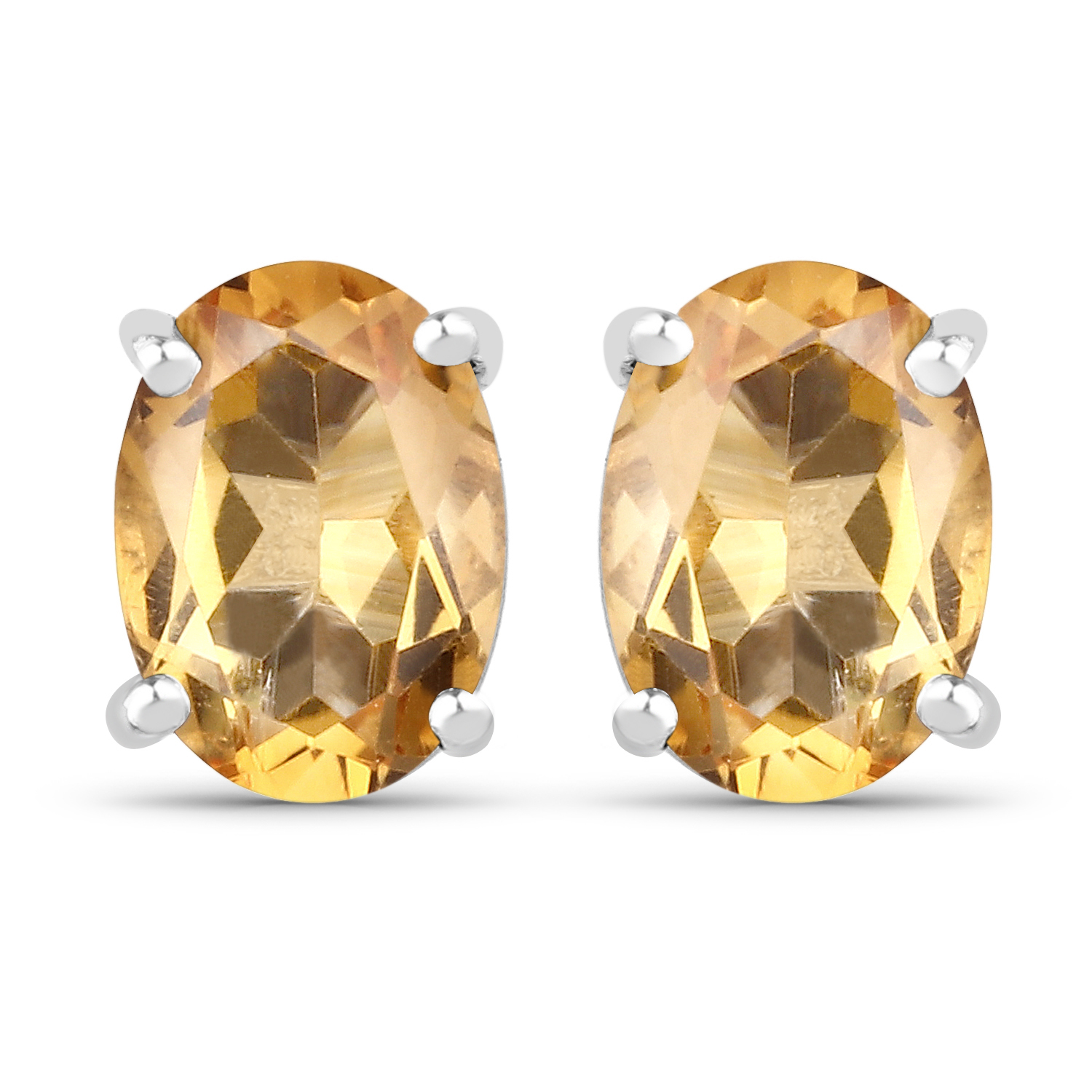 3.28 Carat Genuine Citrine .925 Sterling Silver Jewelry Set