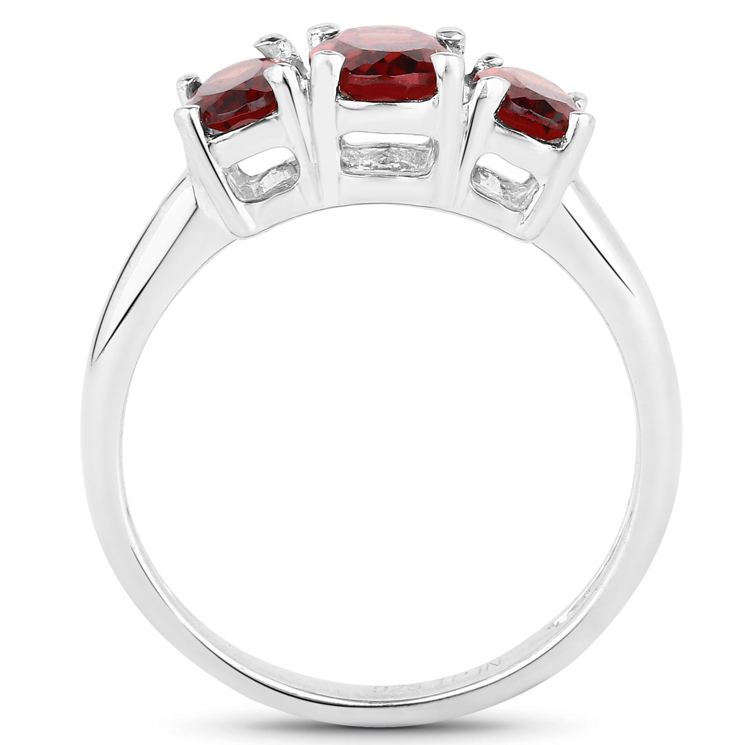 2.03 Carat Genuine Garnet .925 Sterling Silver Ring