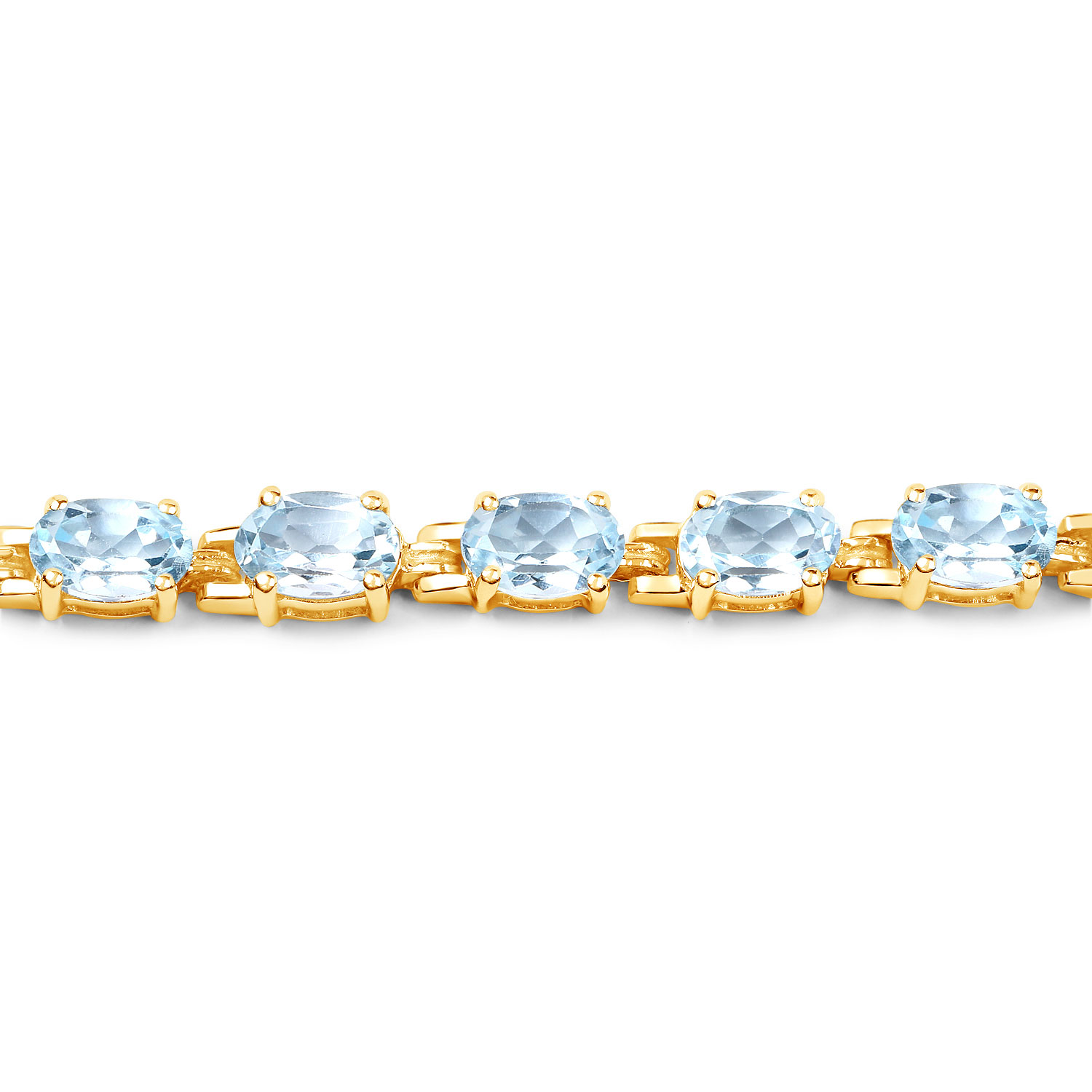 11.22 Carat Genuine Blue Topaz .925 Sterling Silver Bracelet