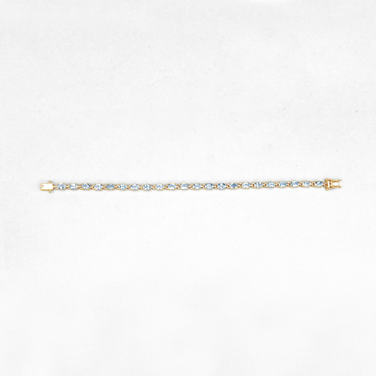 11.22 Carat Genuine Blue Topaz .925 Sterling Silver Bracelet