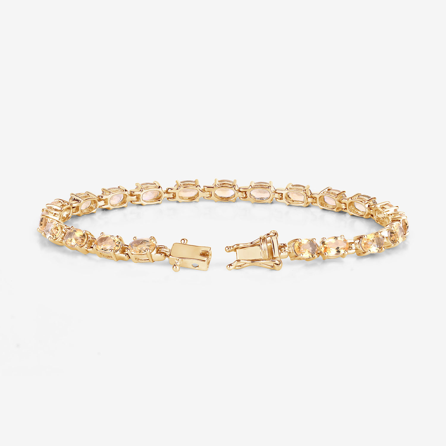 9.46 Carat Genuine Citrine .925 Sterling Silver Bracelet