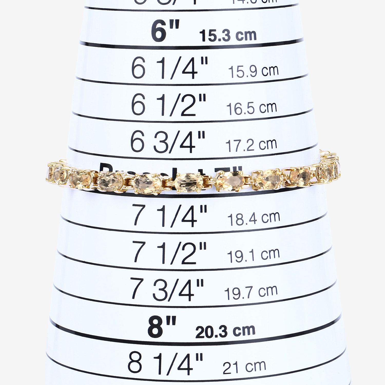 9.46 Carat Genuine Citrine .925 Sterling Silver Bracelet