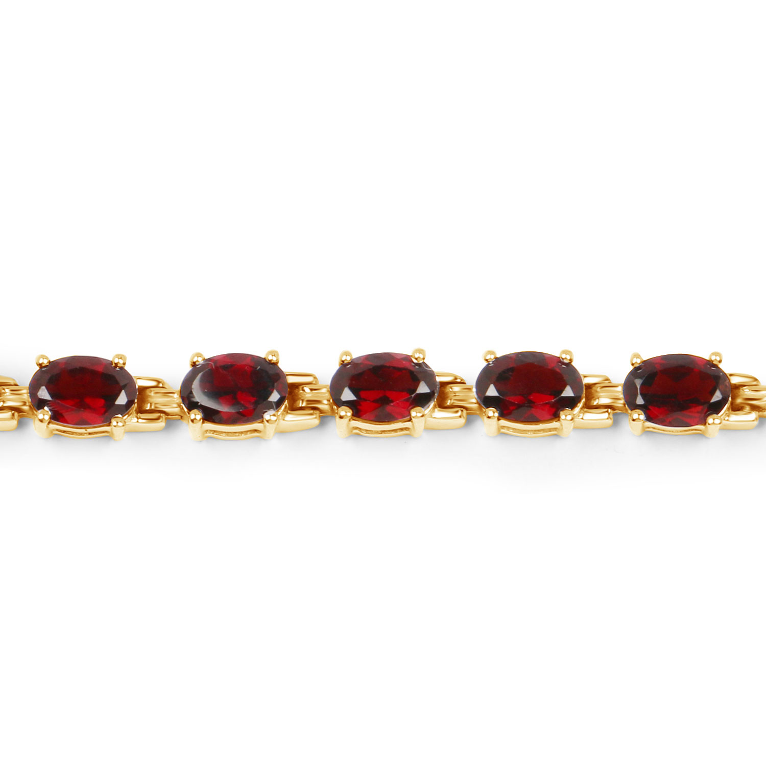 11.22 Carat Genuine Garnet .925 Sterling Silver Bracelet