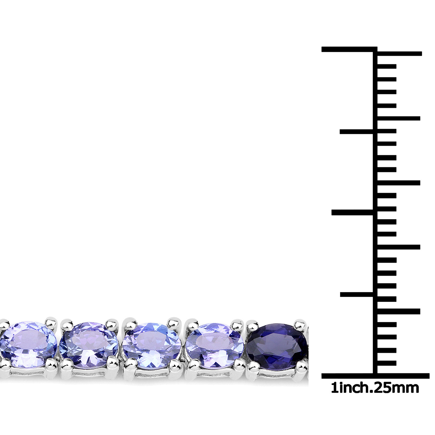 12.76 Carat Genuine Multi Stones .925 Sterling Silver Bracelet