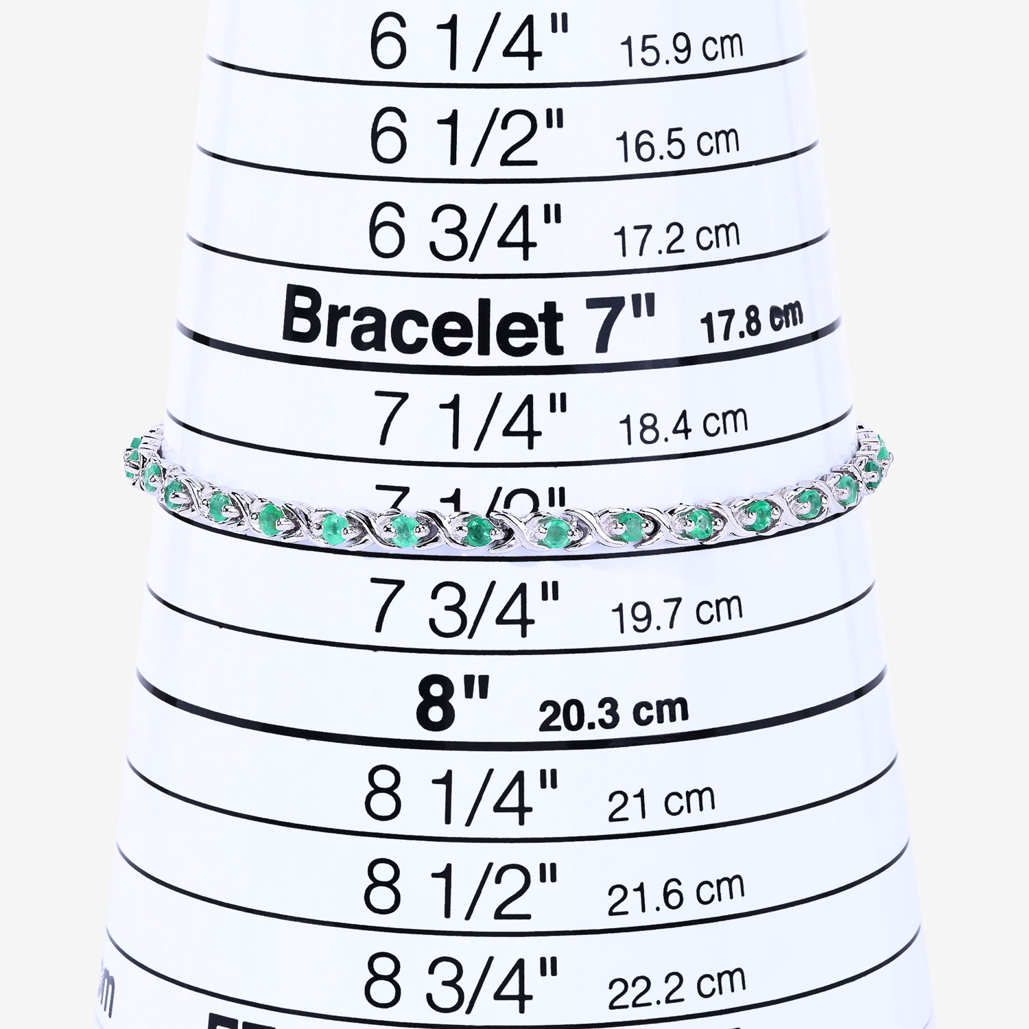 1.82 Carat Genuine Emerald .925 Sterling Silver Bracelet