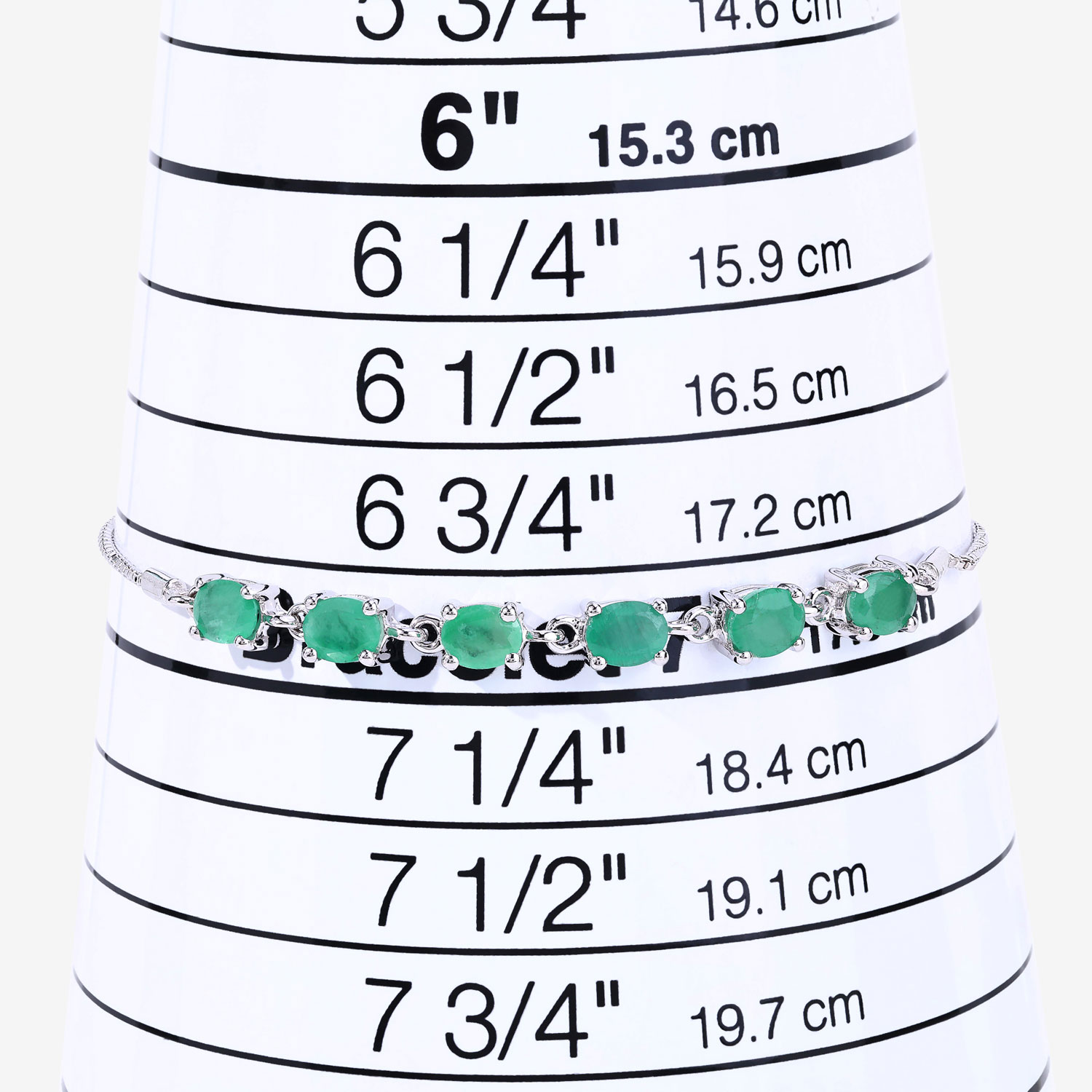 1.68 Carat Genuine Emerald .925 Sterling Silver Bracelet