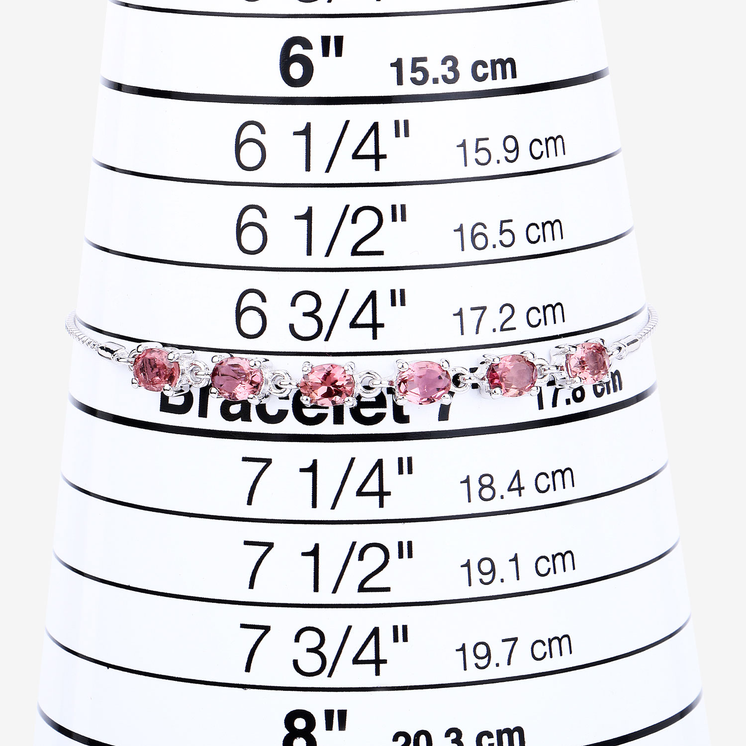 1.86 Carat Genuine Pink Tourmaline .925 Sterling Silver Bracelet