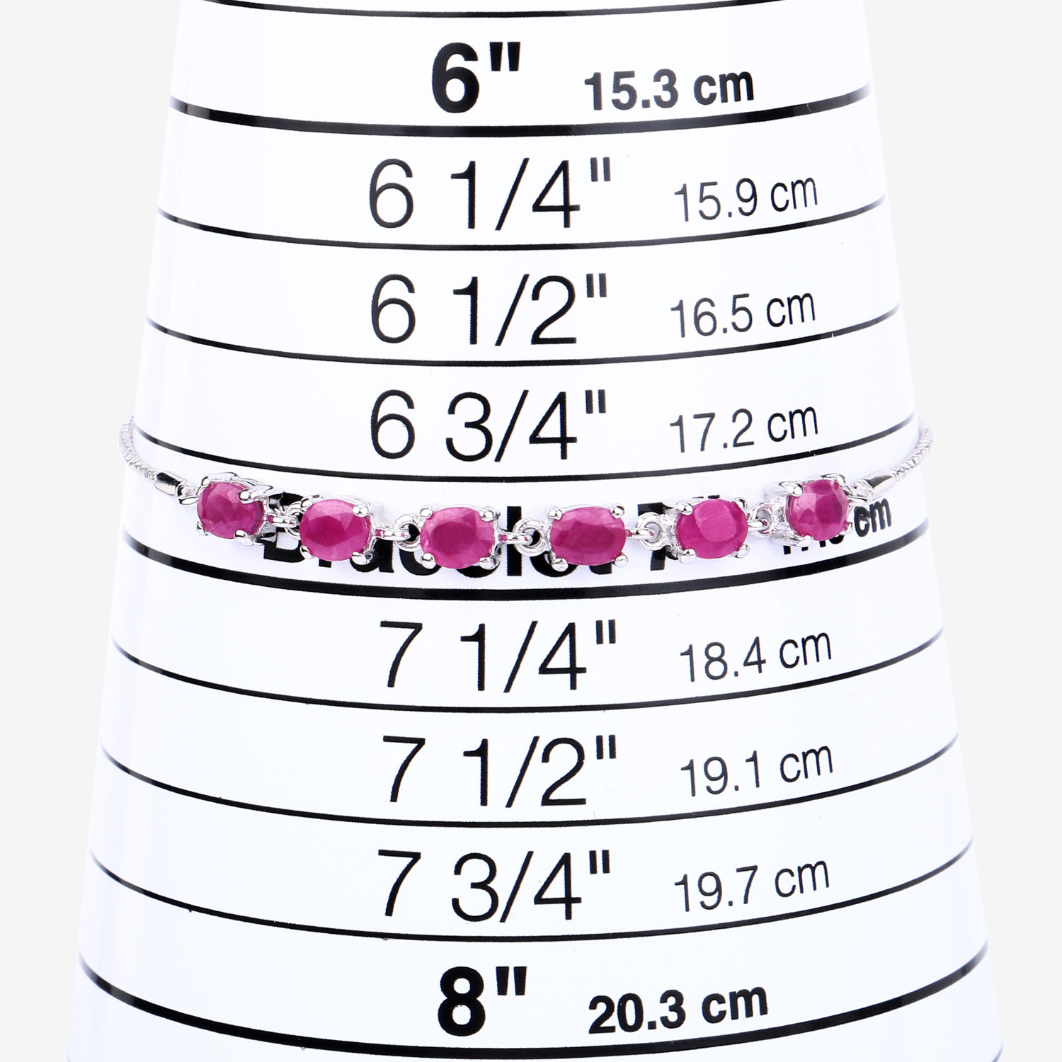 1.80 Carat Genuine Ruby .925 Sterling Silver Bracelet