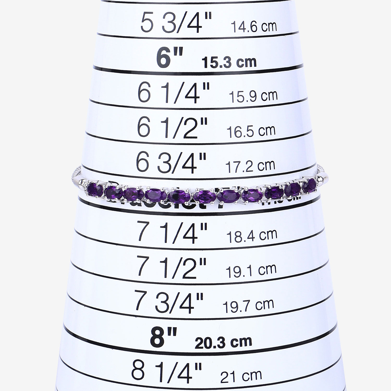 1.98 Carat Genuine Amethyst .925 Sterling Silver Bracelet