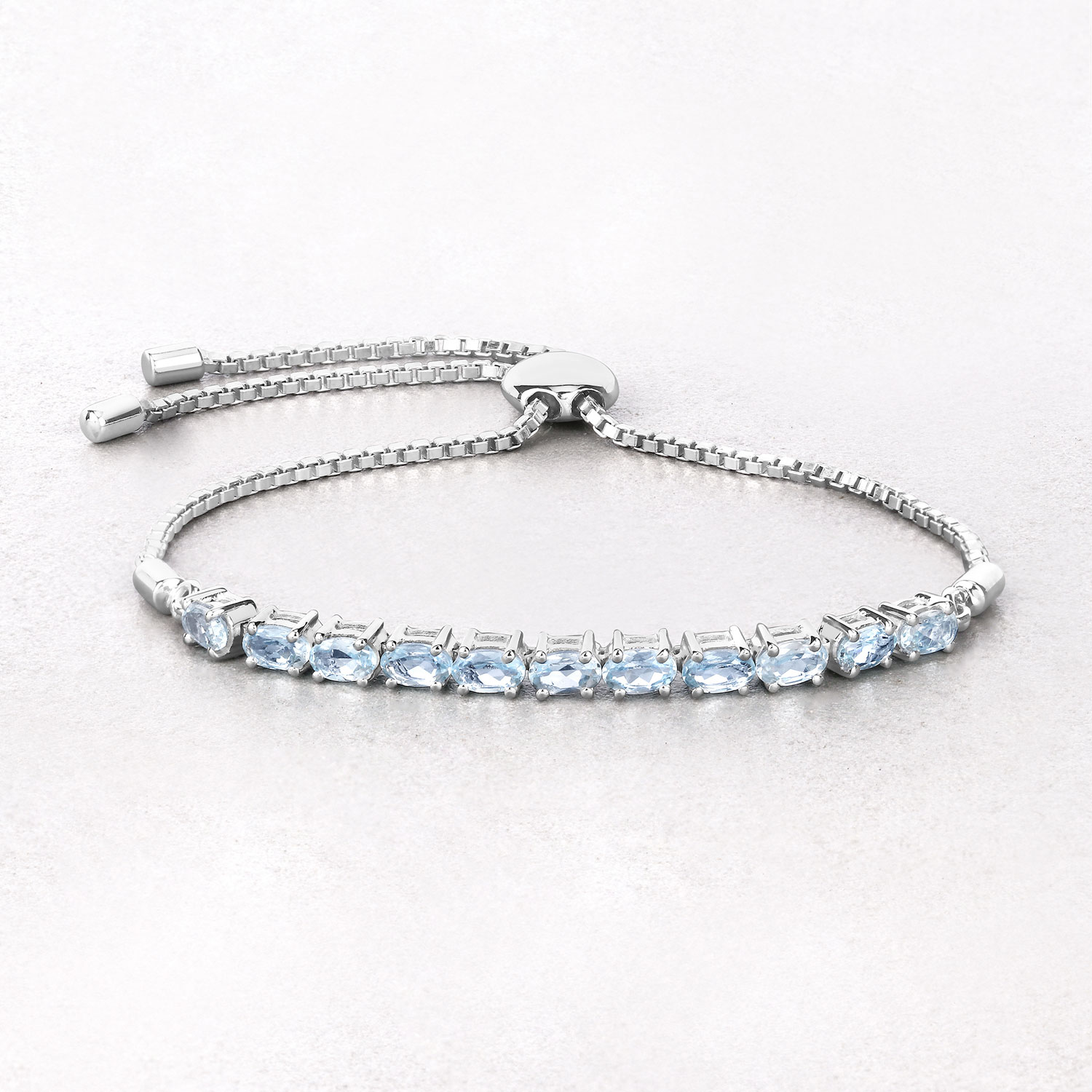 2.75 Carat Genuine Blue Topaz .925 Sterling Silver Bracelet