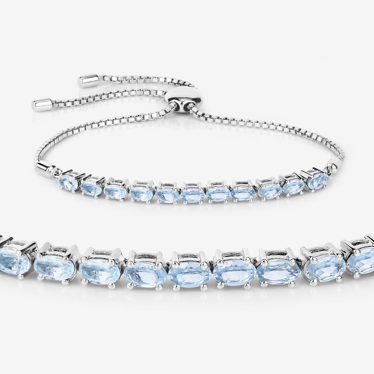 2.75 Carat Genuine Blue Topaz .925 Sterling Silver Bracelet