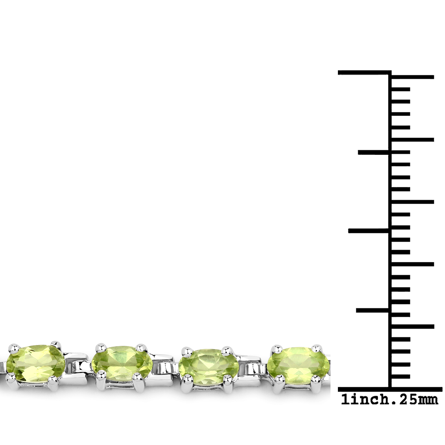 5.98 Carat Genuine Peridot .925 Sterling Silver Bracelet