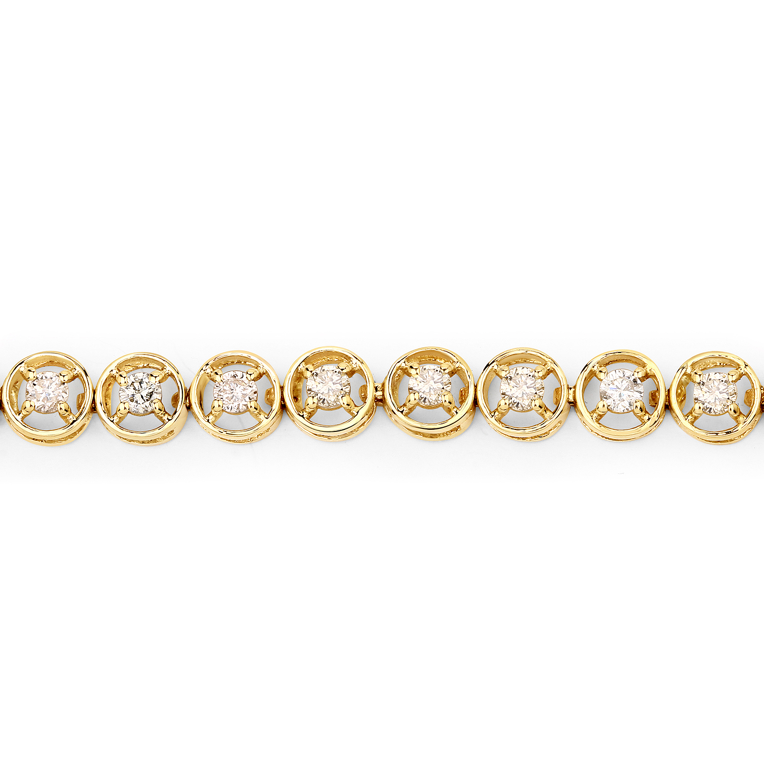 1.00 Carat Genuine Diamond 10K Yellow Gold Bracelet