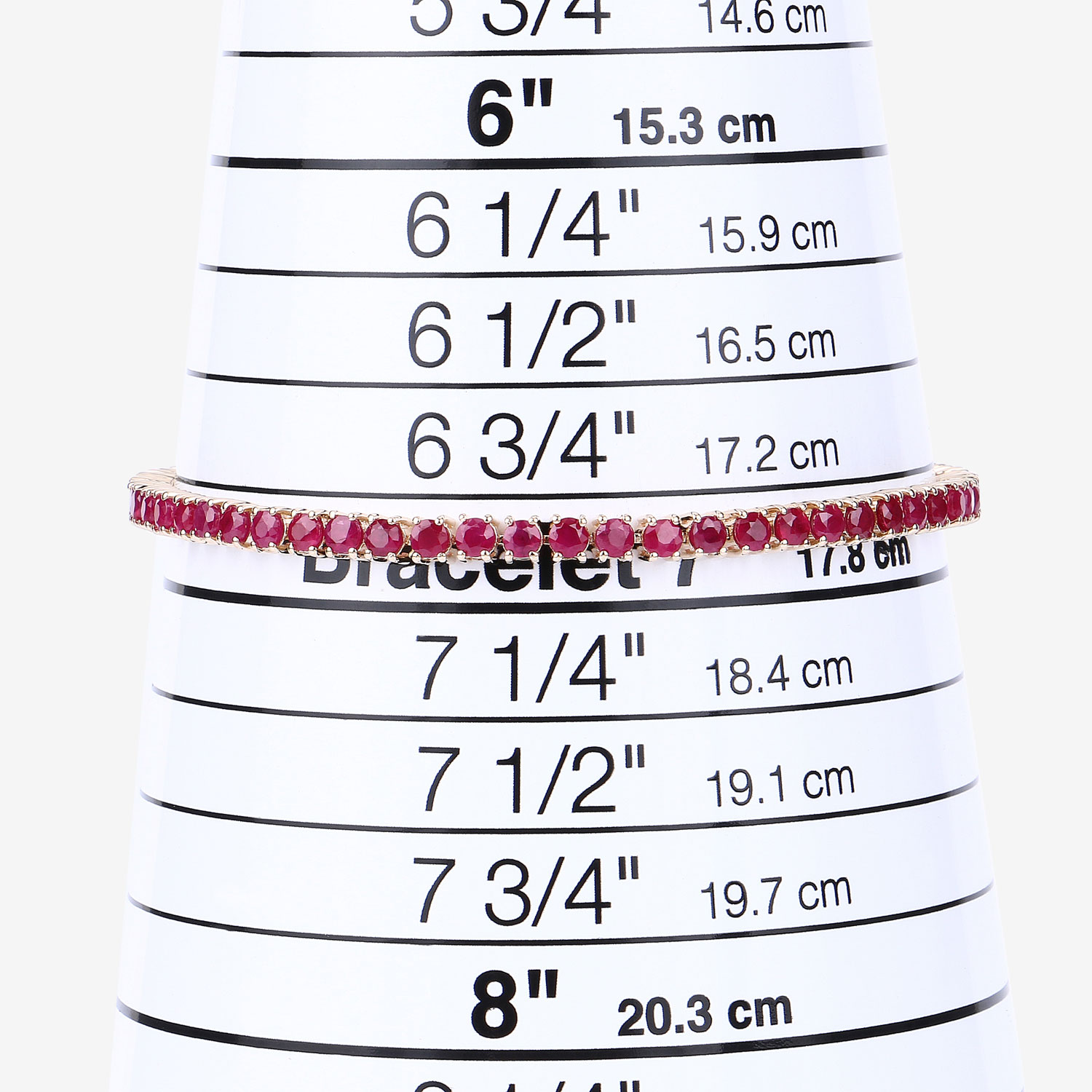 6.38 Carat Genuine Mozambique Ruby 14K Yellow Gold Bracelet