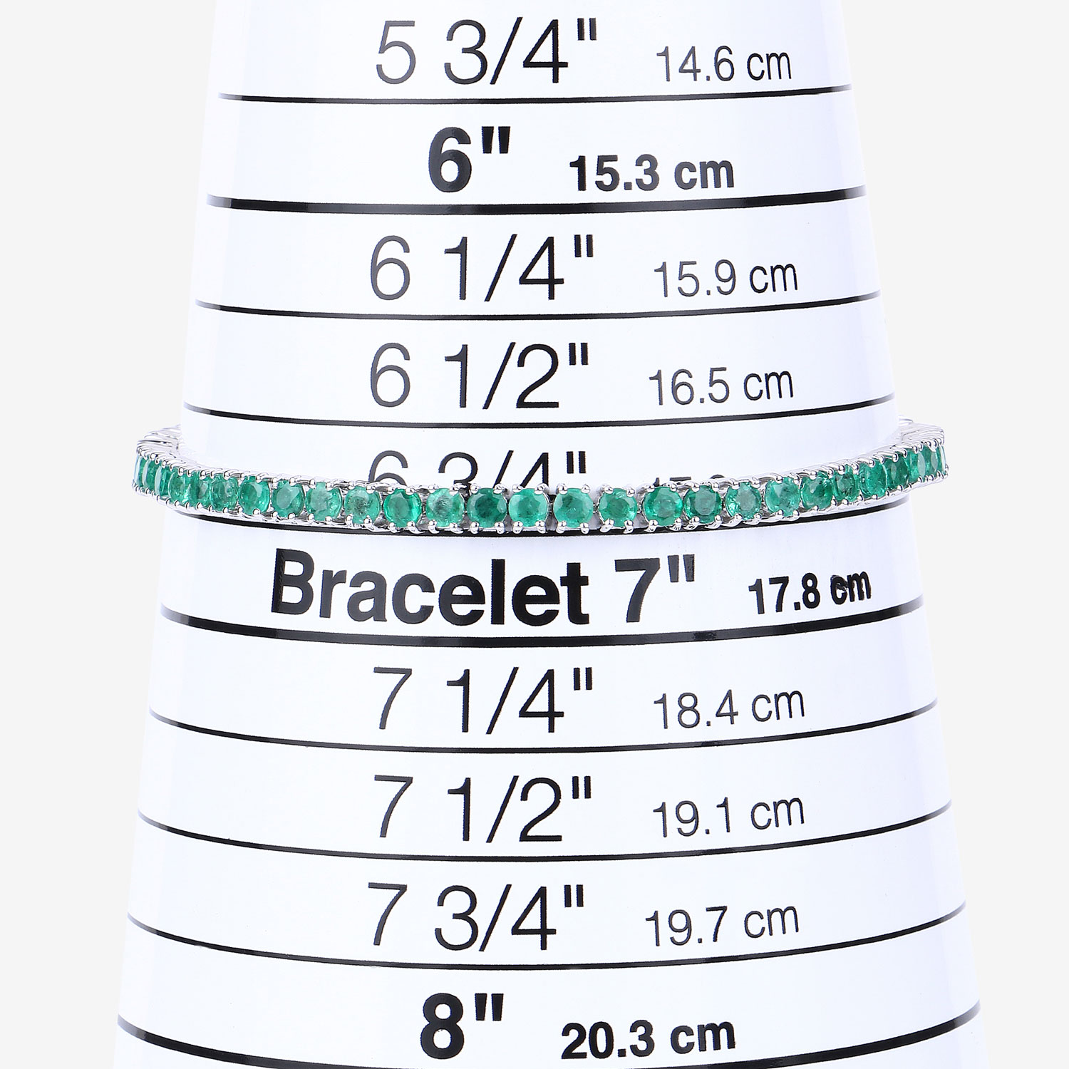 4.93 Carat Genuine Zambian Emerald 14K White Gold Bracelet