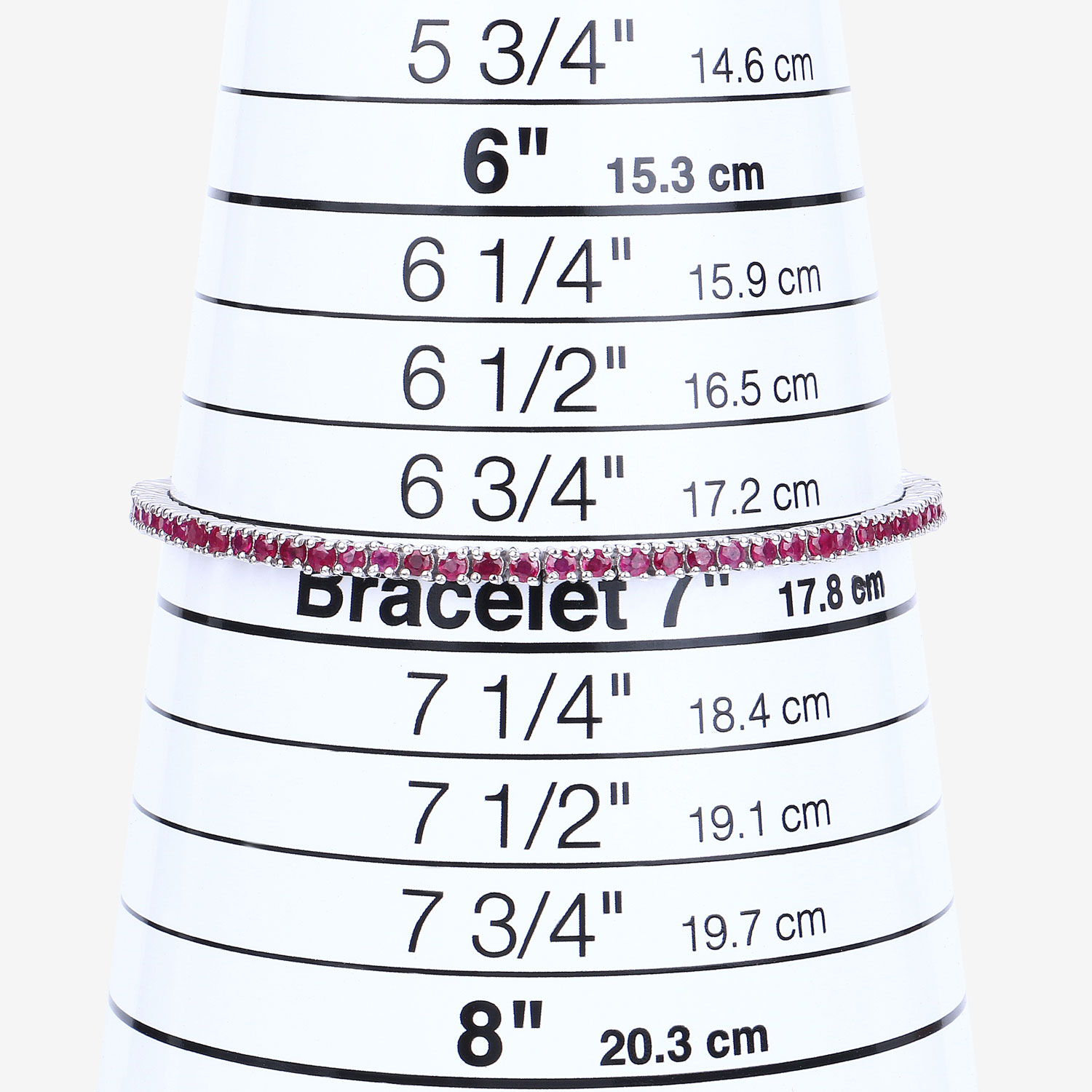 3.35 Carat Genuine Ruby .925 Sterling Silver Bracelet