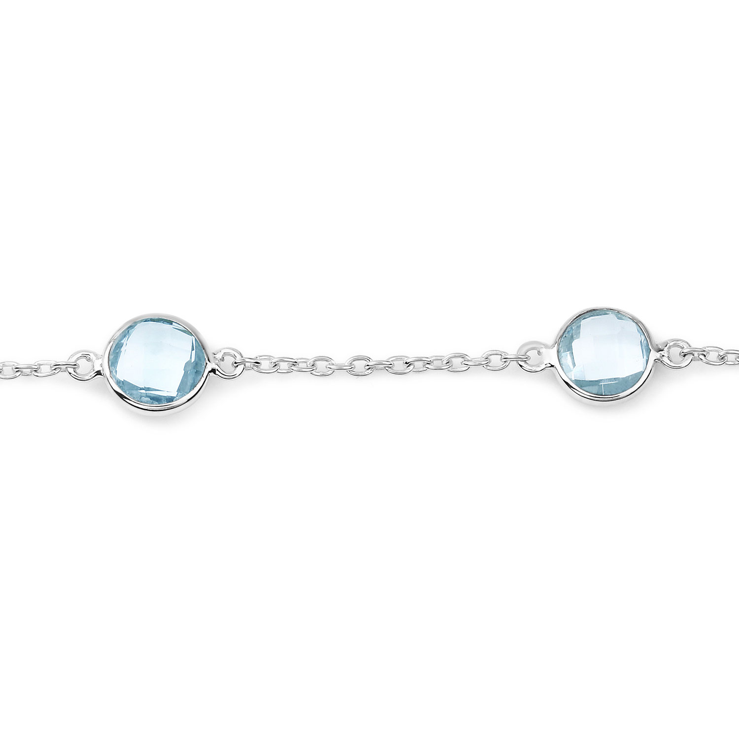 5.00 Carat Genuine Blue Topaz .925 Sterling Silver Bracelet