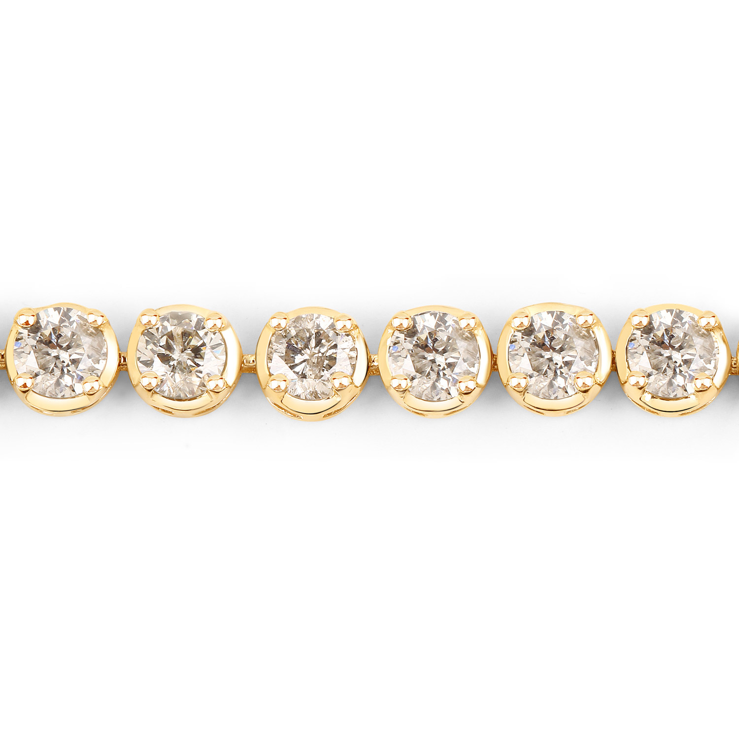 5.00 Carat Genuine TTLB Diamond 14K Yellow Gold Bracelet