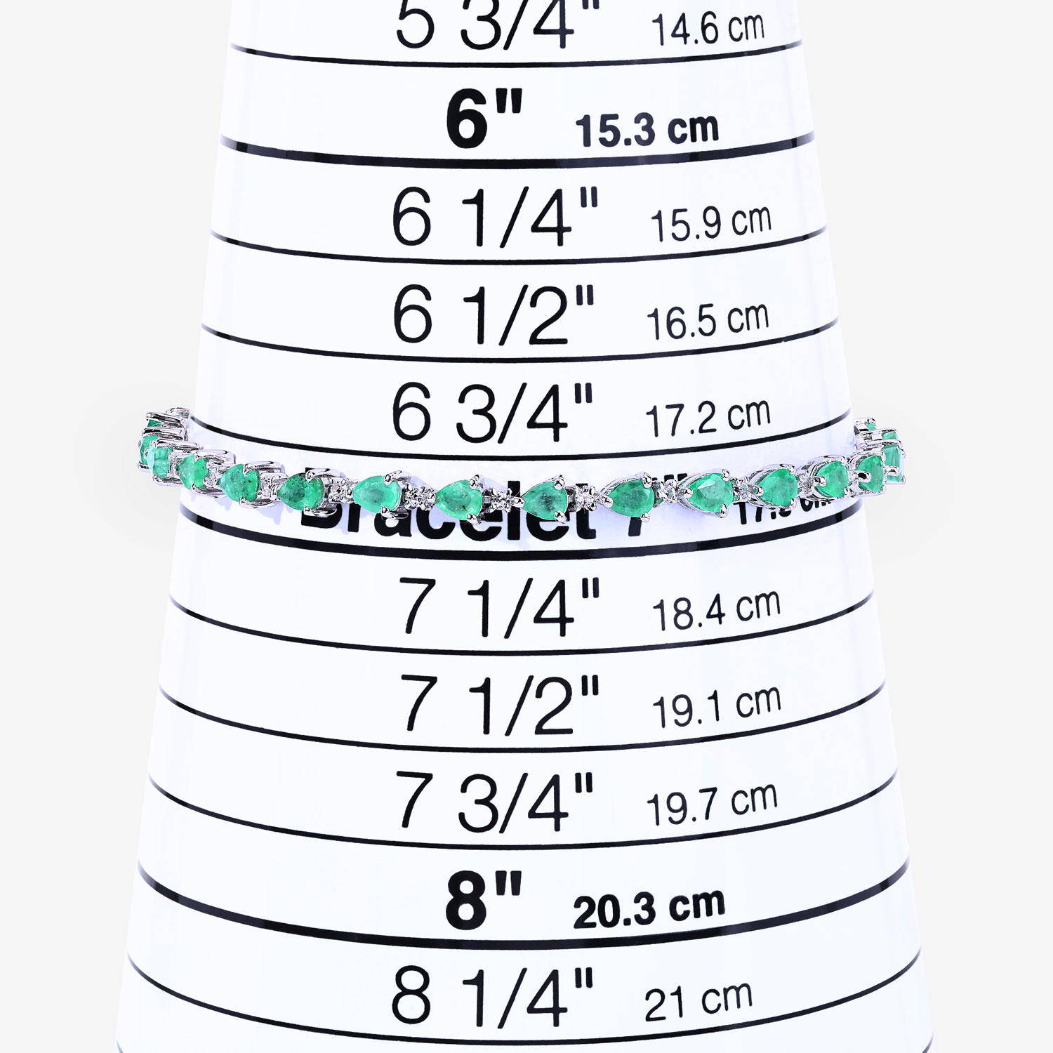 4.54 Carat Genuine Emerald .925 Sterling Silver Bracelet