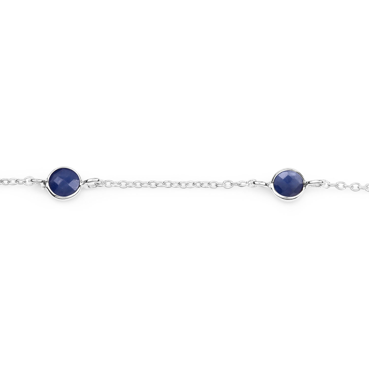 1.50 Carat Genuine Blue Sapphire .925 Sterling Silver Bracelet