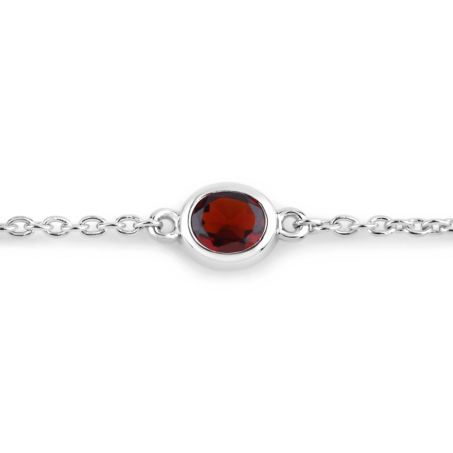 2.25 Carat Genuine Garnet .925 Sterling Silver Bracelet