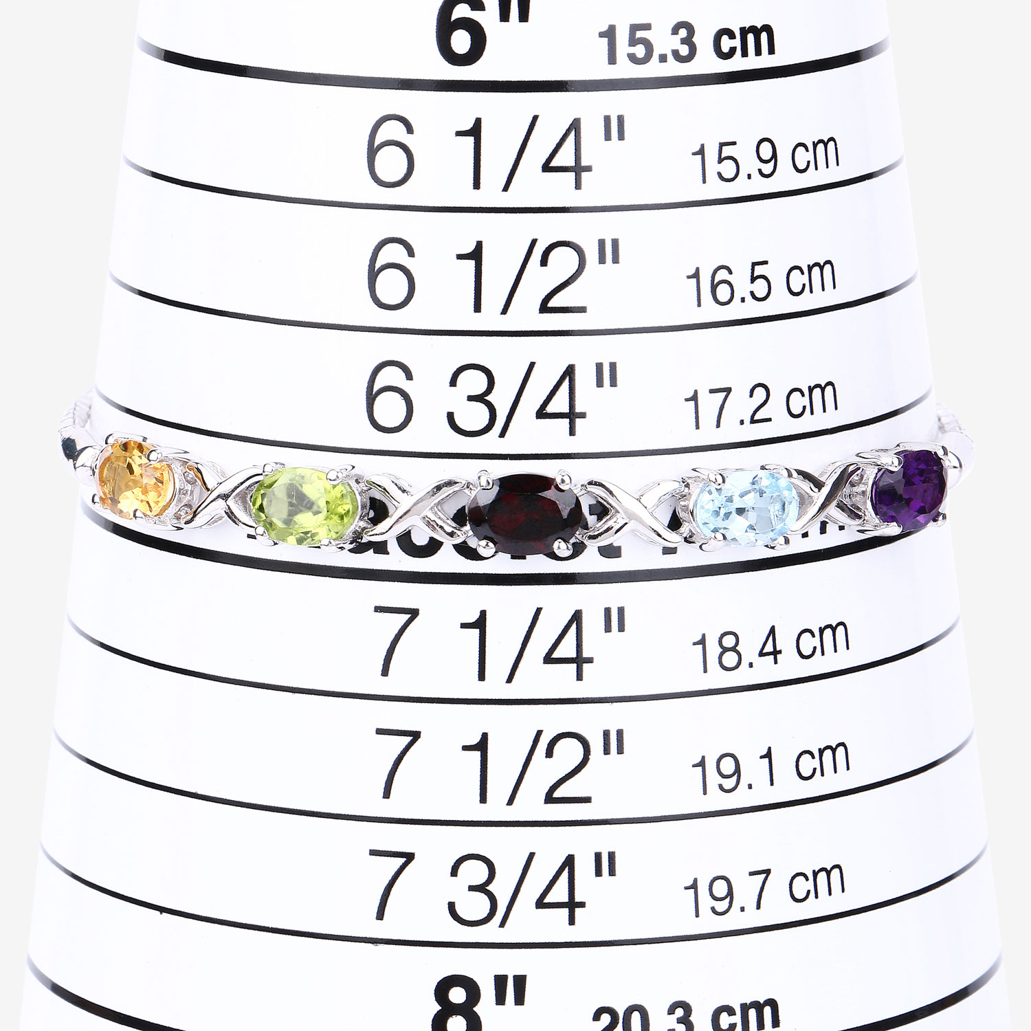 4.23 Carat Genuine Multi Stone .925 Sterling Silver Bracelet