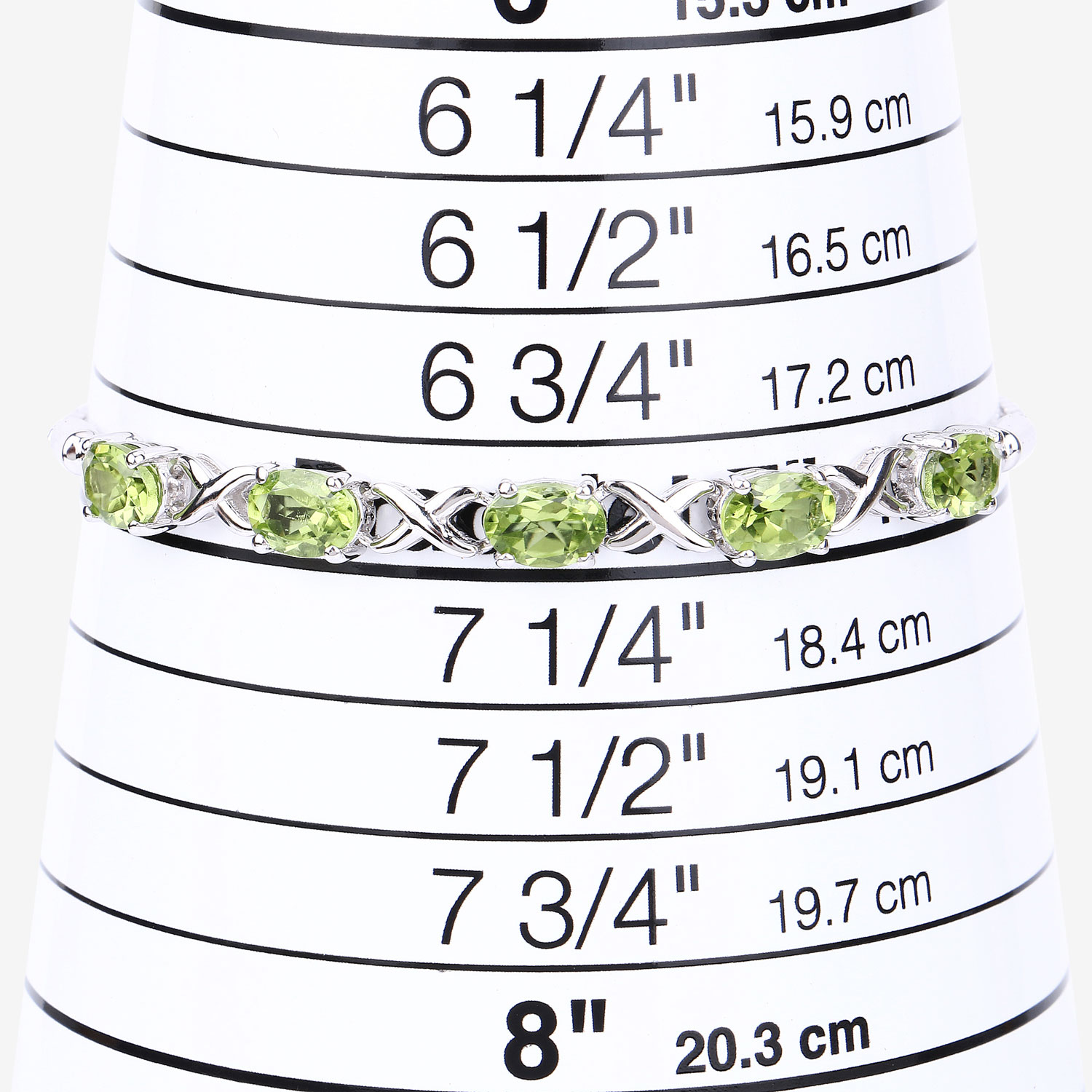 4.15 Carat Genuine Peridot .925 Sterling Silver Bracelet