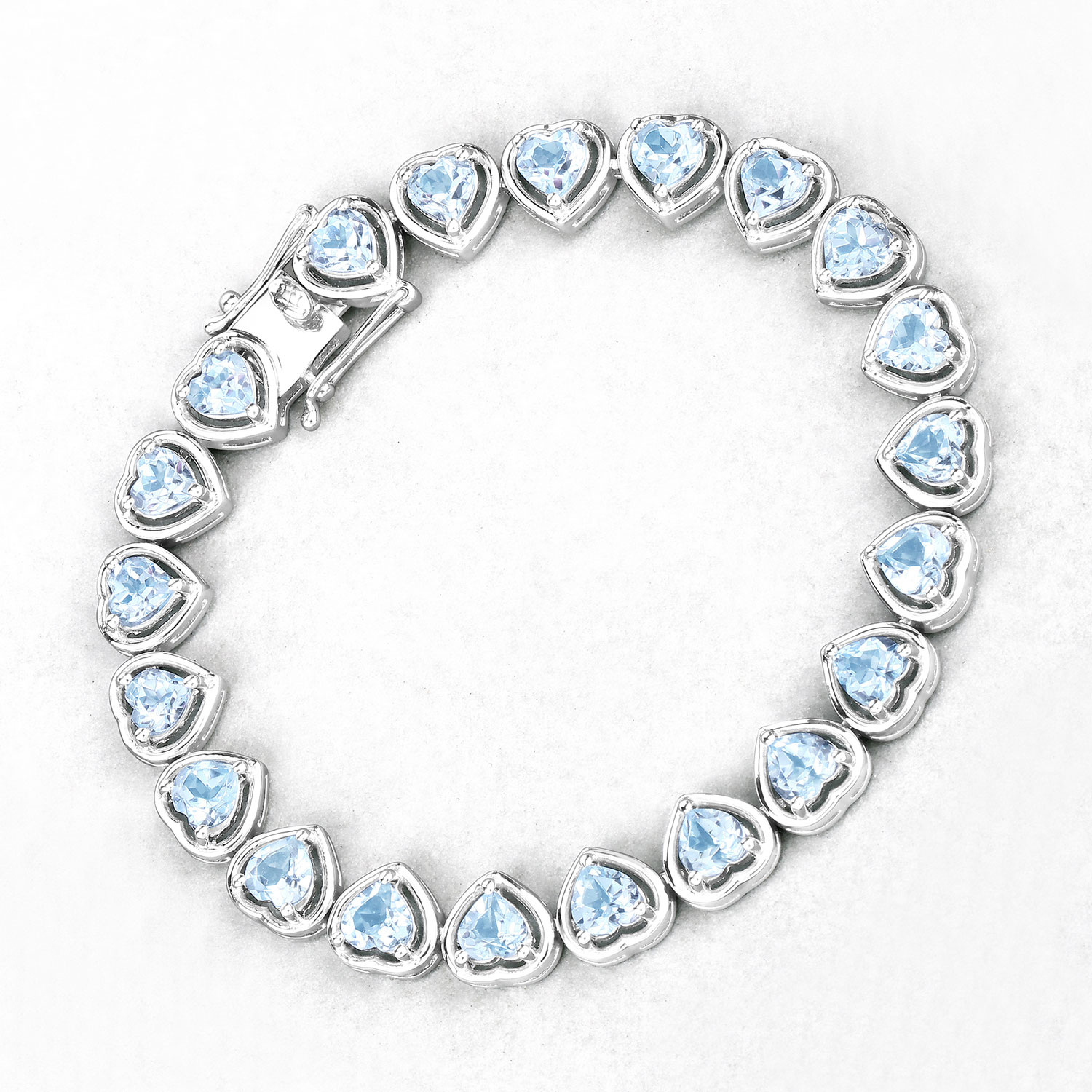 10.50 Carat Genuine Blue Topaz .925 Sterling Silver Bracelet