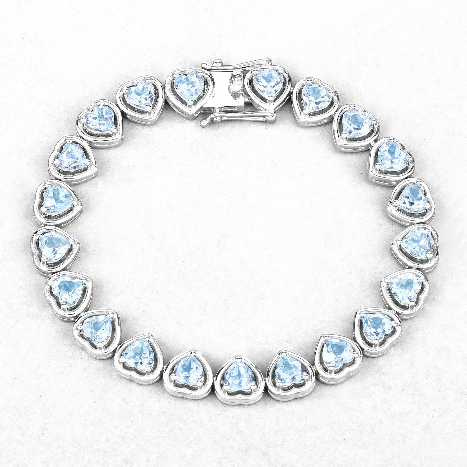 10.50 Carat Genuine Blue Topaz .925 Sterling Silver Bracelet