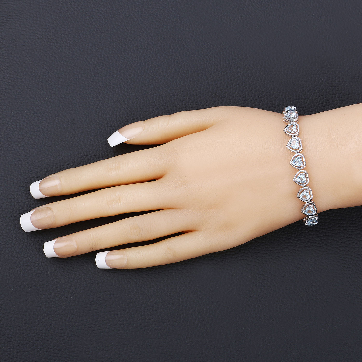 10.50 Carat Genuine Blue Topaz .925 Sterling Silver Bracelet