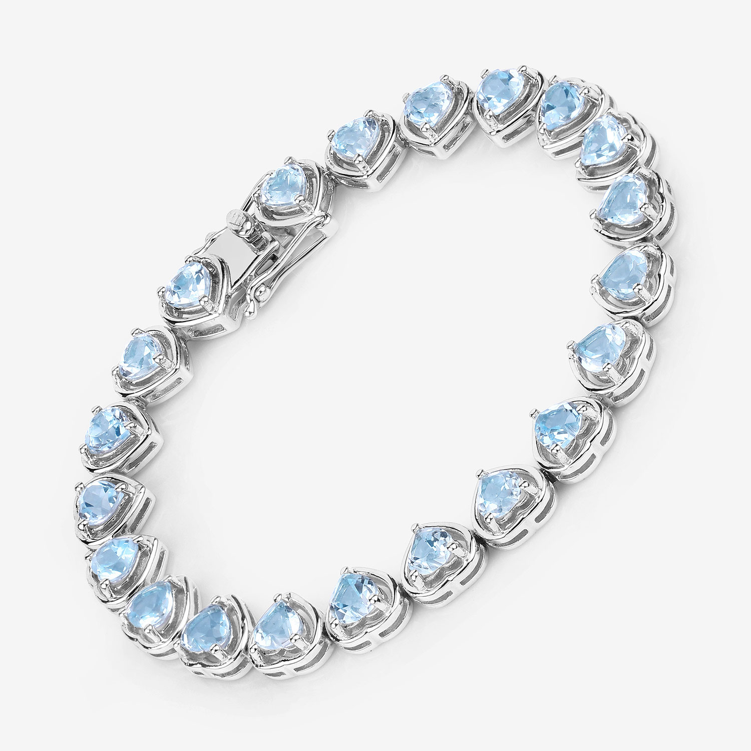 10.50 Carat Genuine Blue Topaz .925 Sterling Silver Bracelet