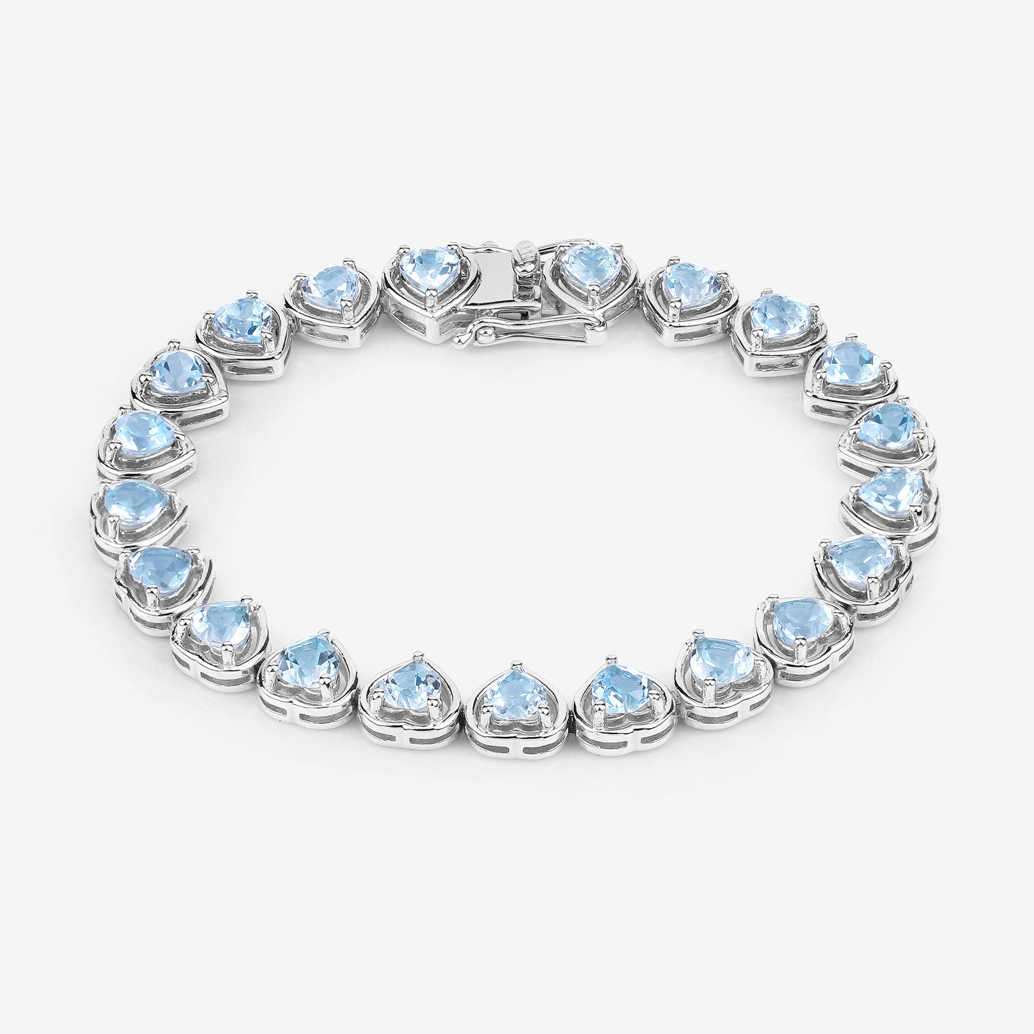10.50 Carat Genuine Blue Topaz .925 Sterling Silver Bracelet