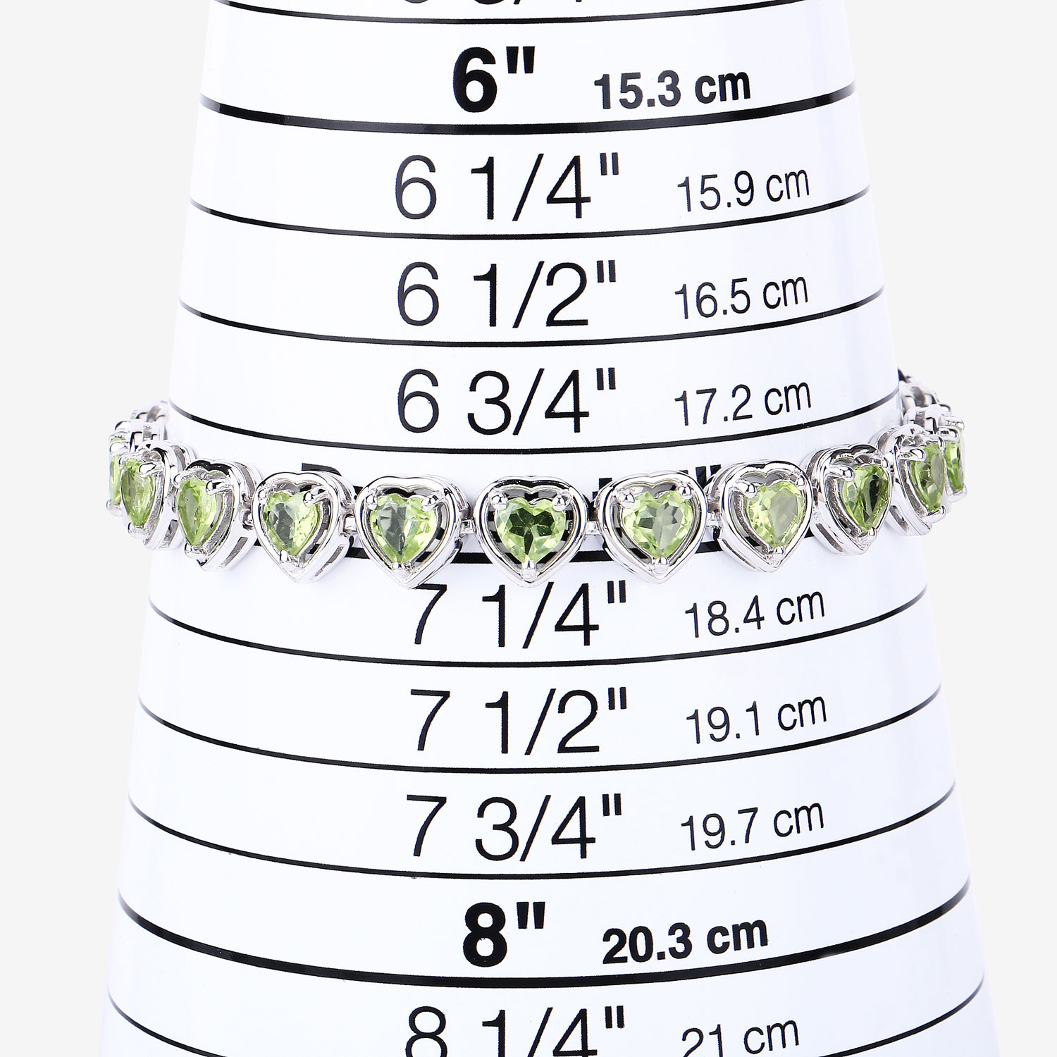 9.24 Carat Genuine Peridot .925 Sterling Silver Bracelet