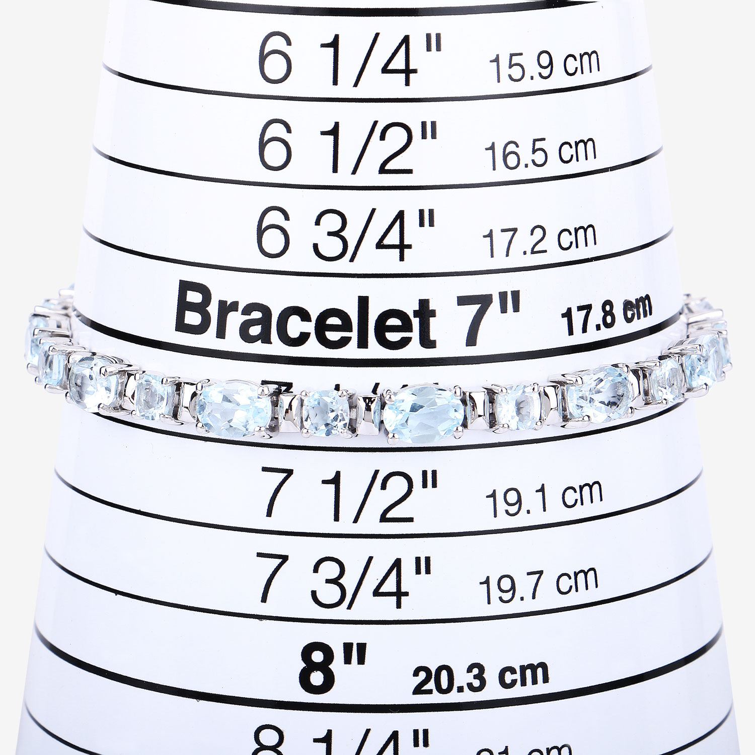 15.36 Carat Genuine Blue Topaz .925 Sterling Silver Bracelet