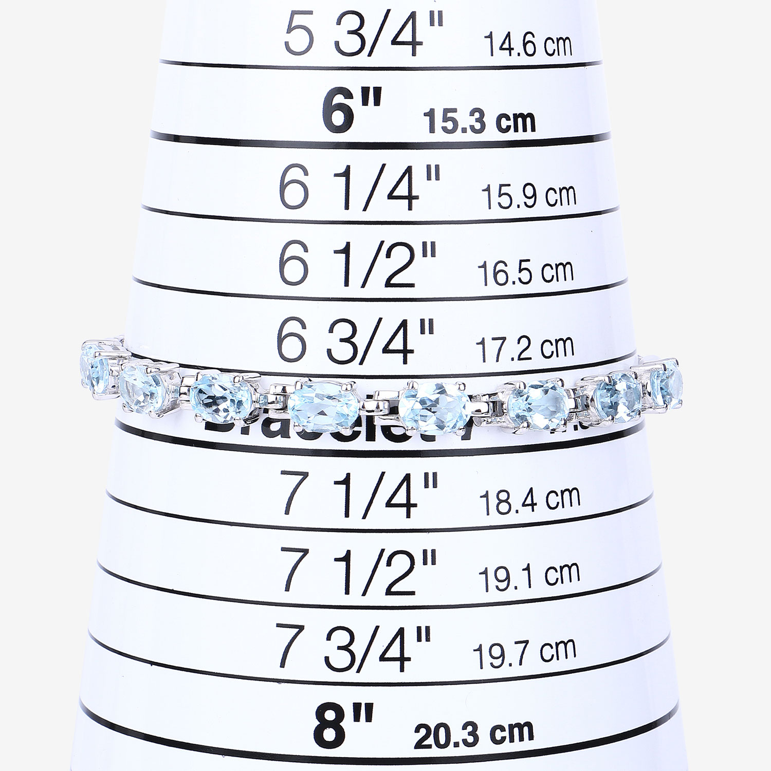 7.60 Carat Genuine Blue Topaz .925 Sterling Silver Bracelet