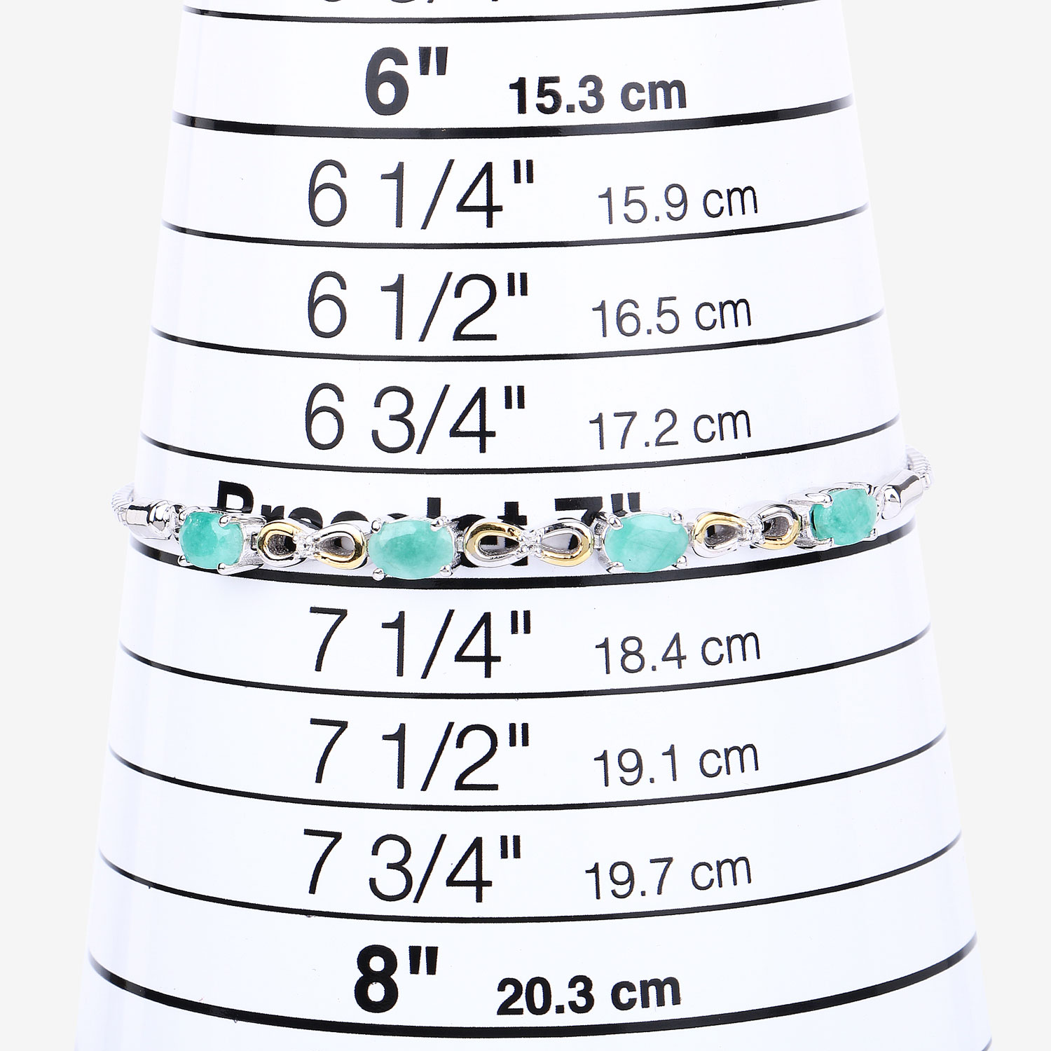 1.81 Carat Genuine Emerald and White Topaz .925 Sterling Silver Bracelet