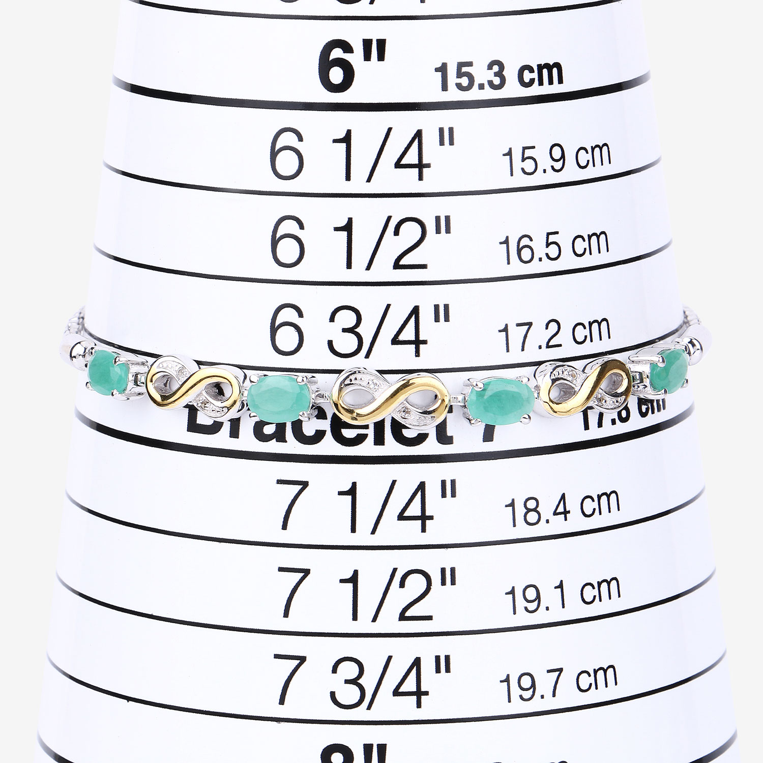 1.79 Carat Genuine Emerald and White Topaz .925 Sterling Silver Bracelet