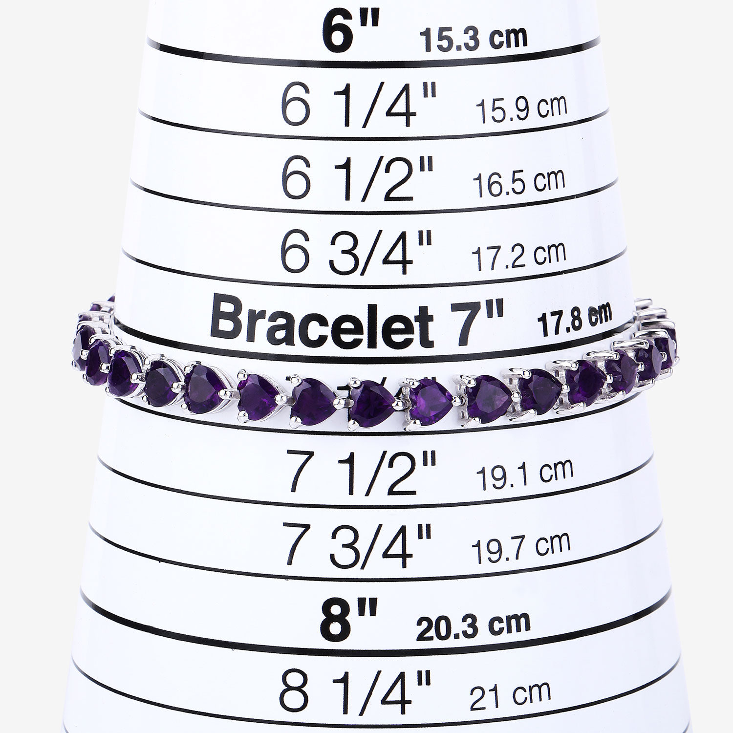 13.33 Carat Genuine Amethyst .925 Sterling Silver Bracelet