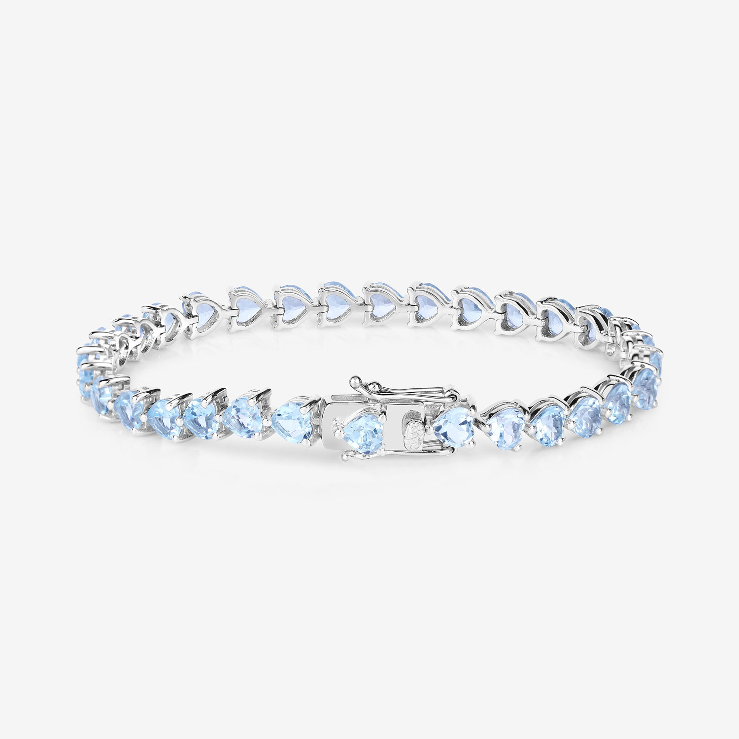15.50 Carat Genuine Blue Topaz .925 Sterling Silver Bracelet