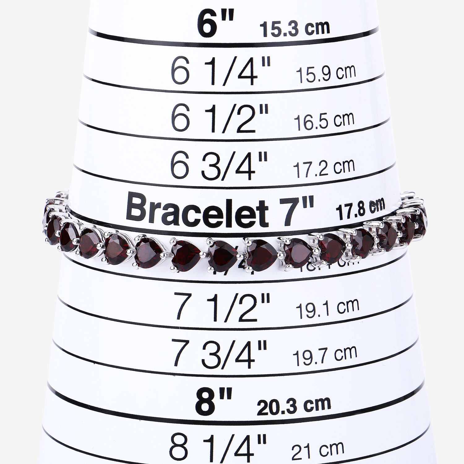 15.50 Carat Genuine Garnet .925 Sterling Silver Bracelet