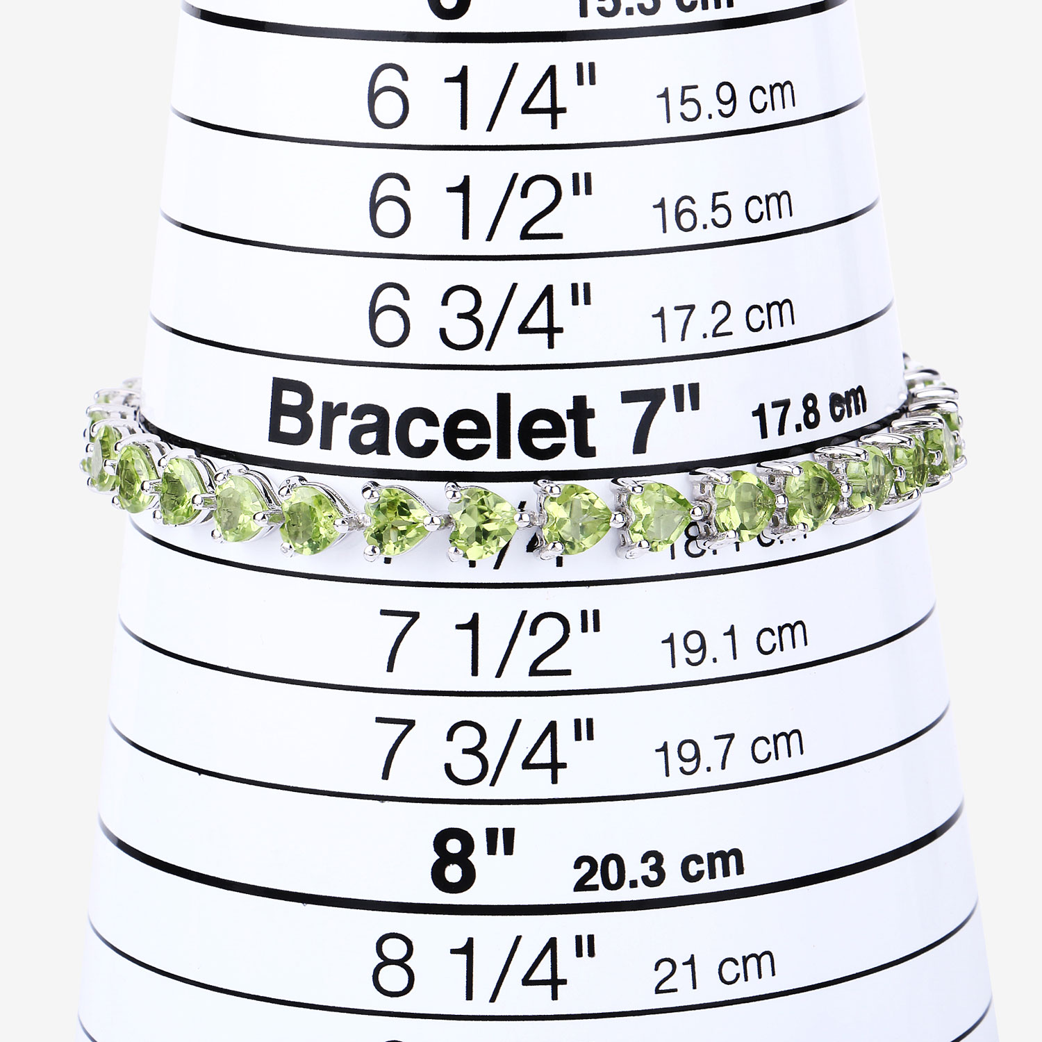13.64 Carat Genuine Peridot .925 Sterling Silver Bracelet