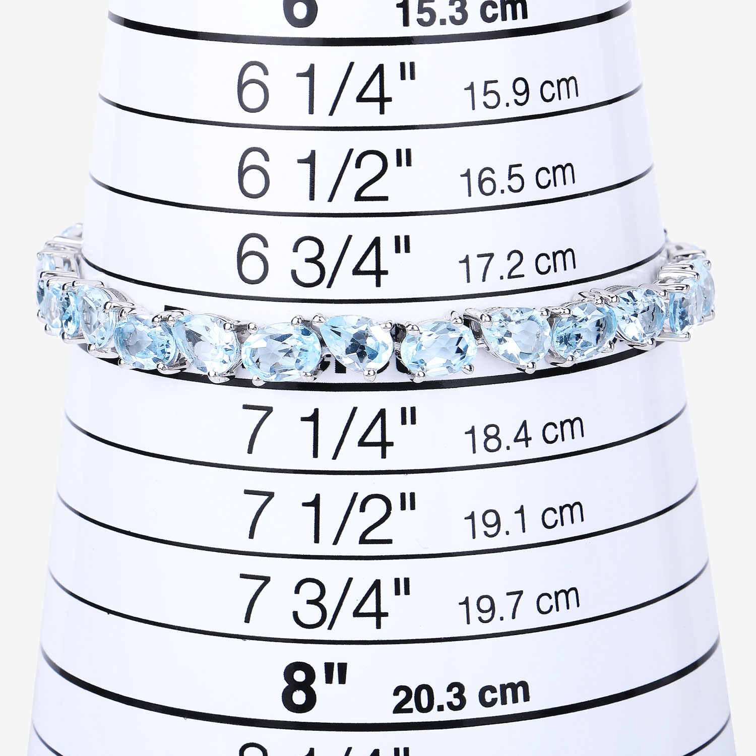 24.35 Carat Genuine Blue Topaz .925 Sterling Silver Bracelet