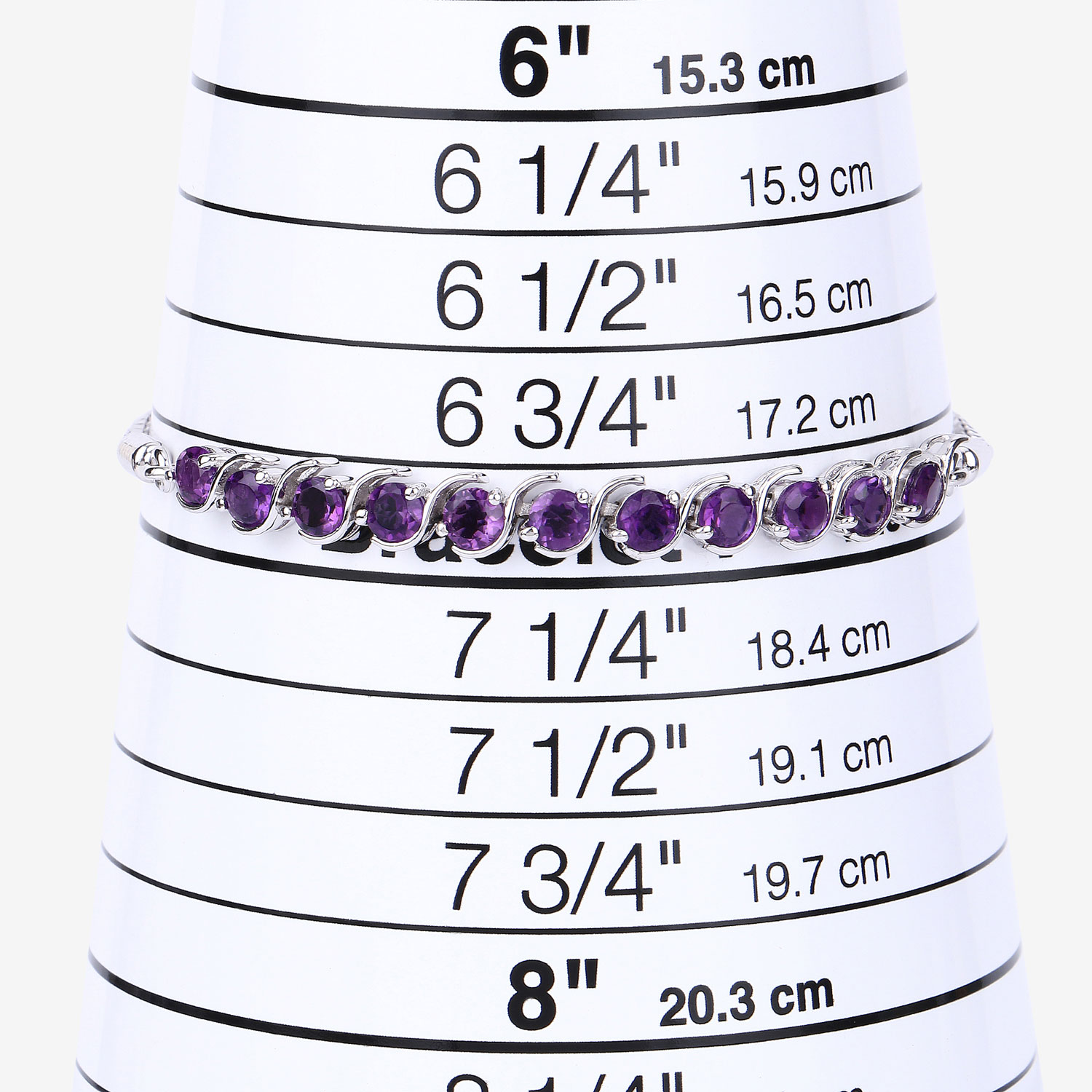 2.64 Carat Genuine Amethyst .925 Sterling Silver Bracelet