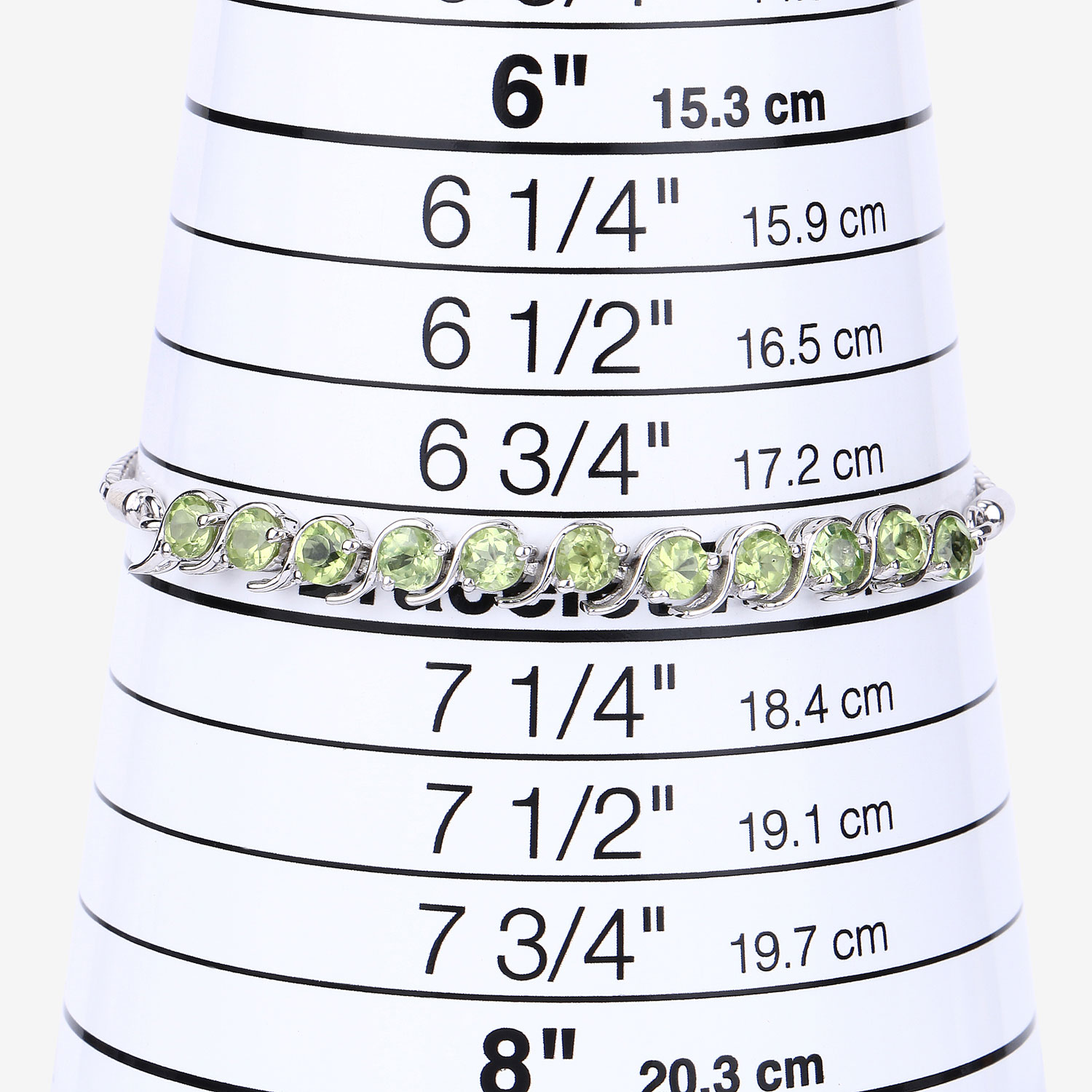 2.64 Carat Genuine Peridot .925 Sterling Silver Bracelet